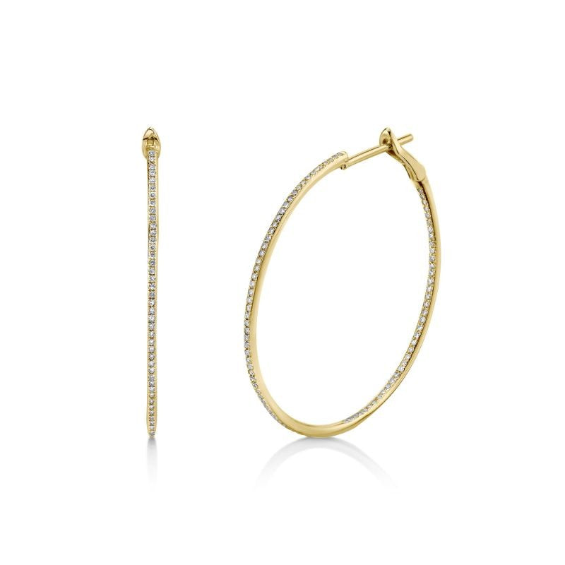 Shy Creation Diamond Hoop Earrings