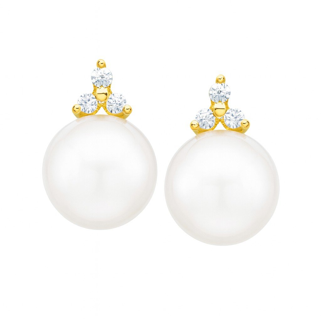Pearl and Diamond Earrings
