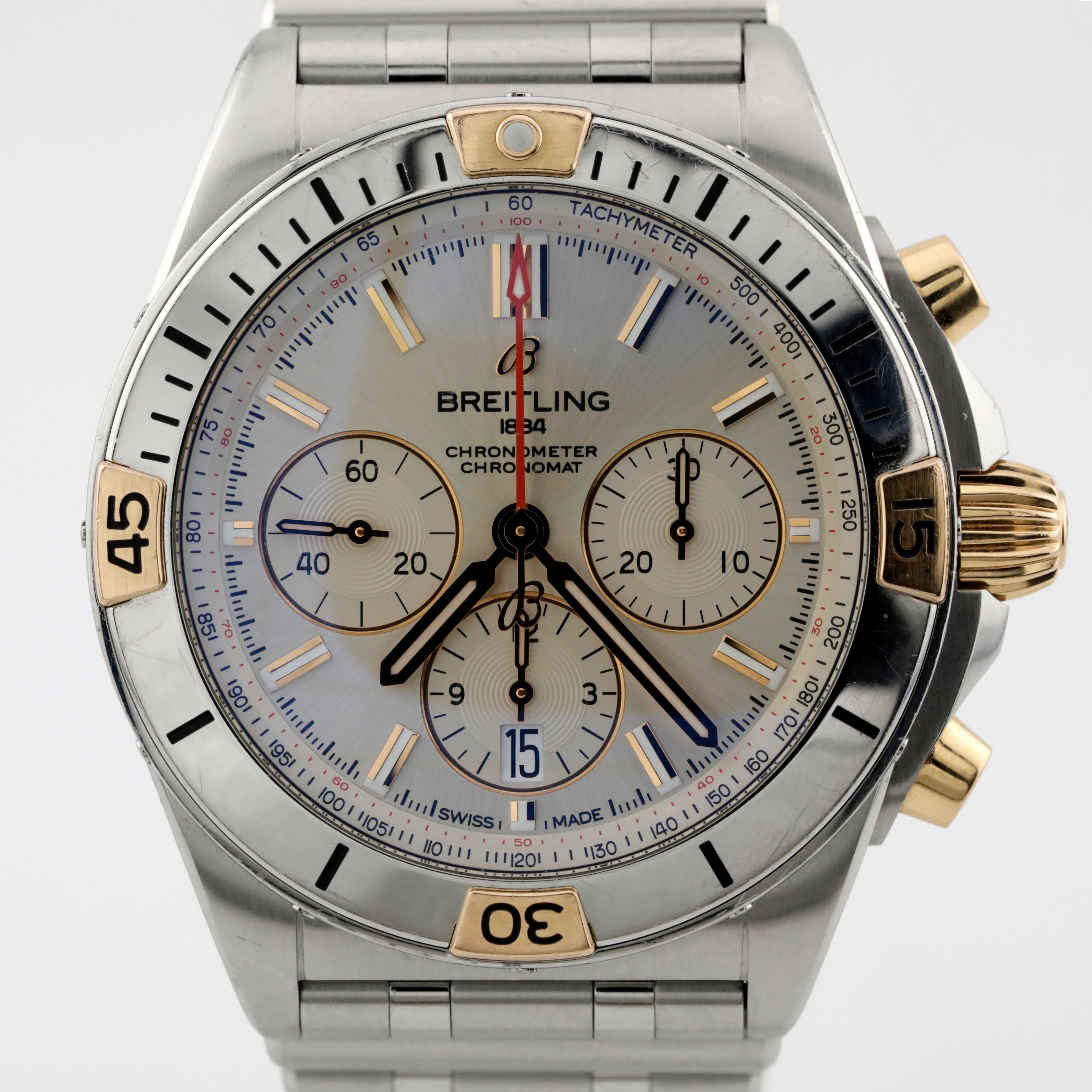 Pre Owned Breitling Chronomat B01 42 Two Tone Ref# IB0134101G1A1