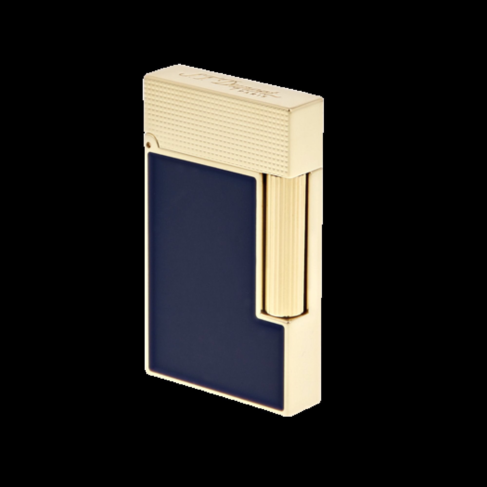 S.T. Dupont Line 2 blue lacquer and yellow gold lighter - Perfect Ping