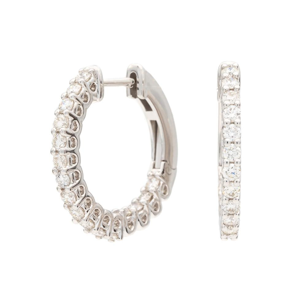 Diamond Hoop Earrings