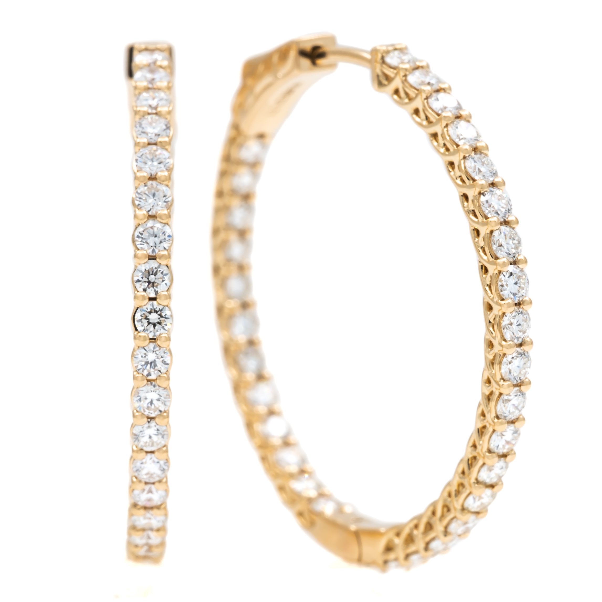 Diamond Hoop Earrings