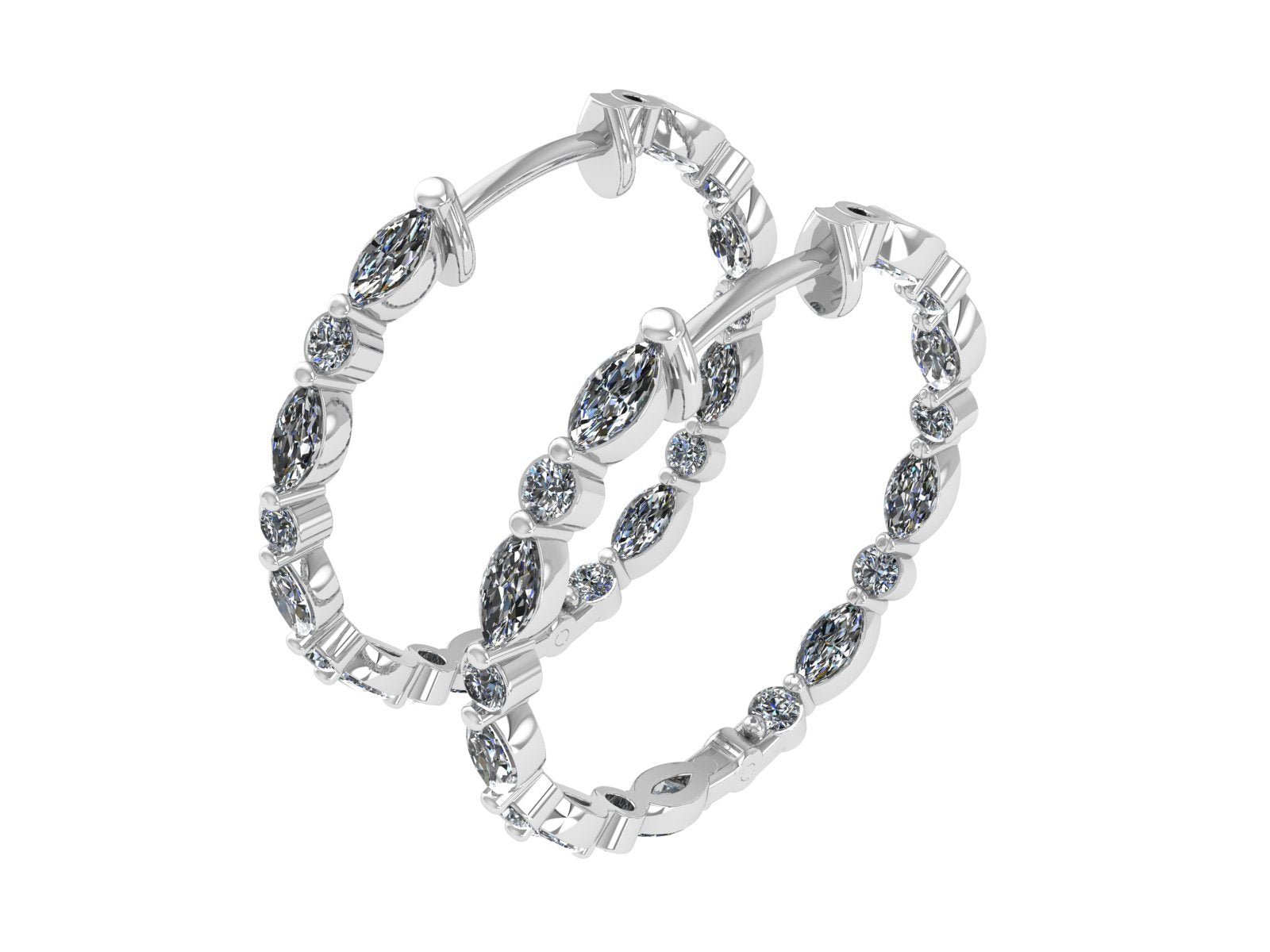Diamond Hoop Earrings