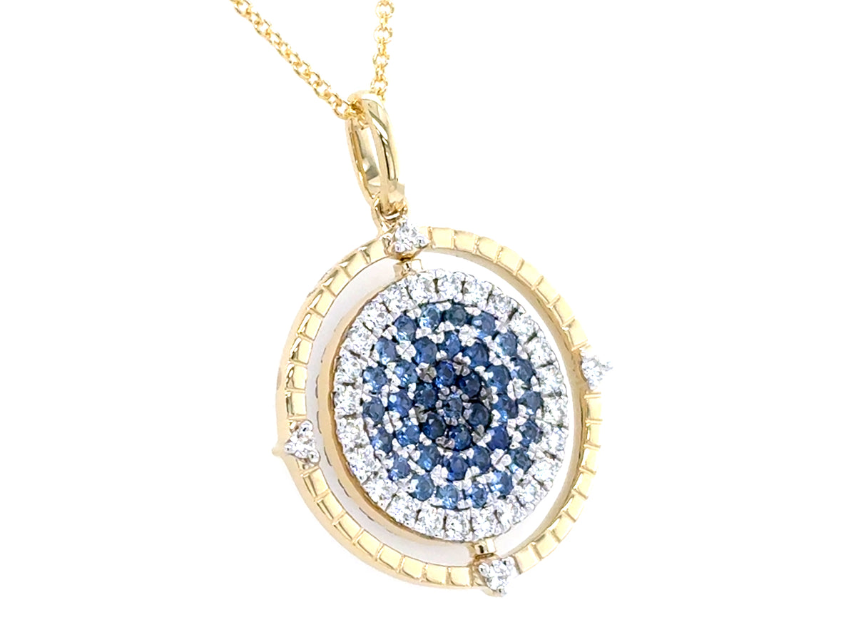 Dilamani Diamond and Blue Sapphire Pendant