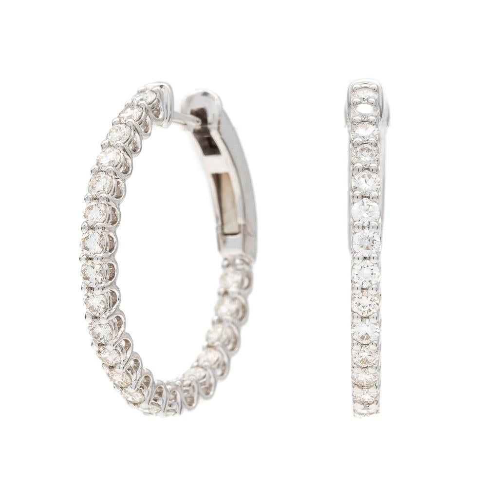 Diamond Hoop Earrings