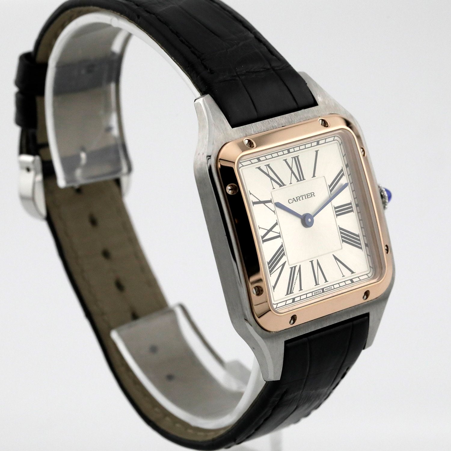 Pre-Owned Cartier Santos-Dumont Large Model 18k Rose Gold Two Tone Ref# W2SA0011