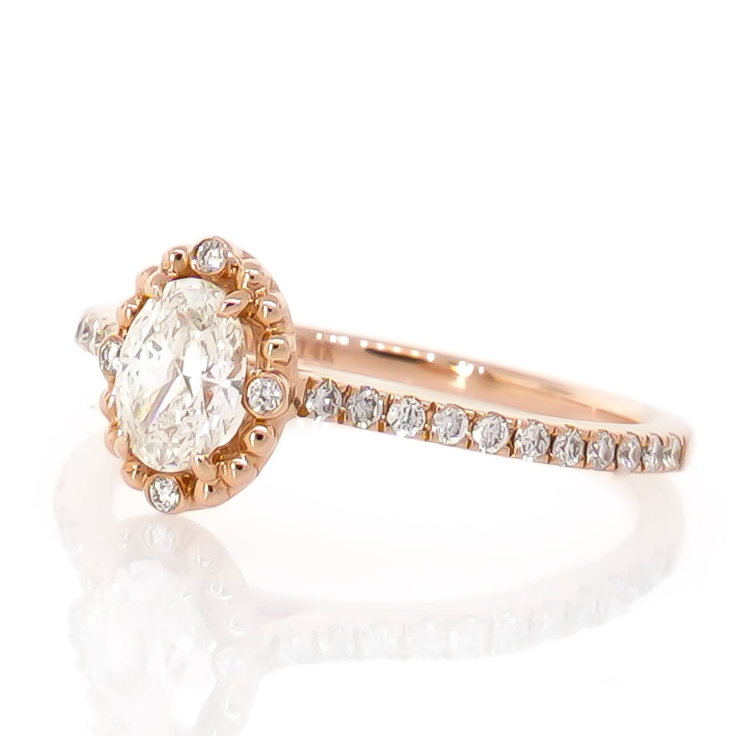 0.45ct Oval Shaped Diamond Engagement Ring