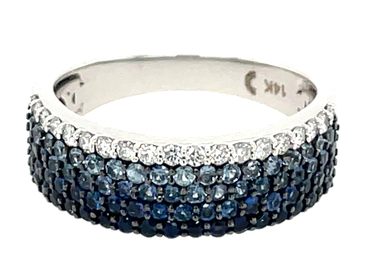 Dilamani Blue Sapphire and Diamond Fashion Band