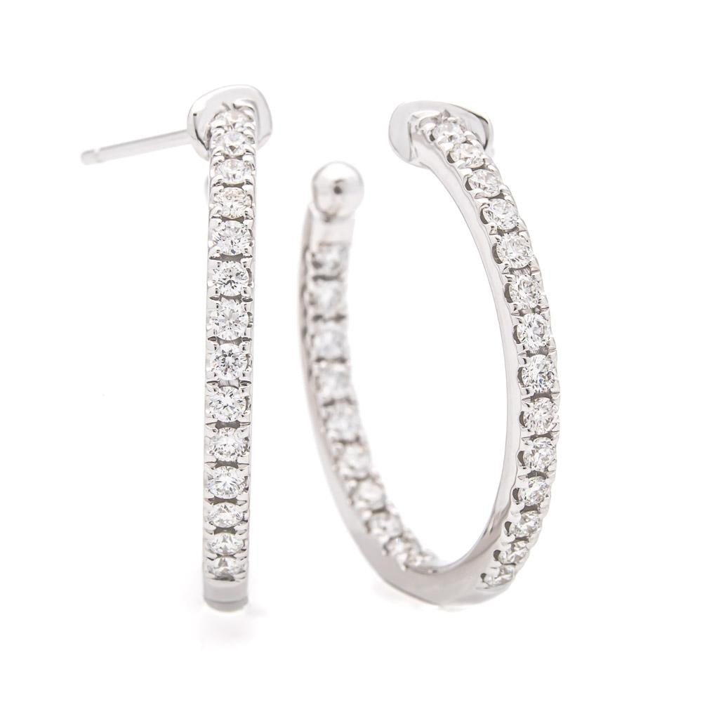 Diamond Hoop Earrings