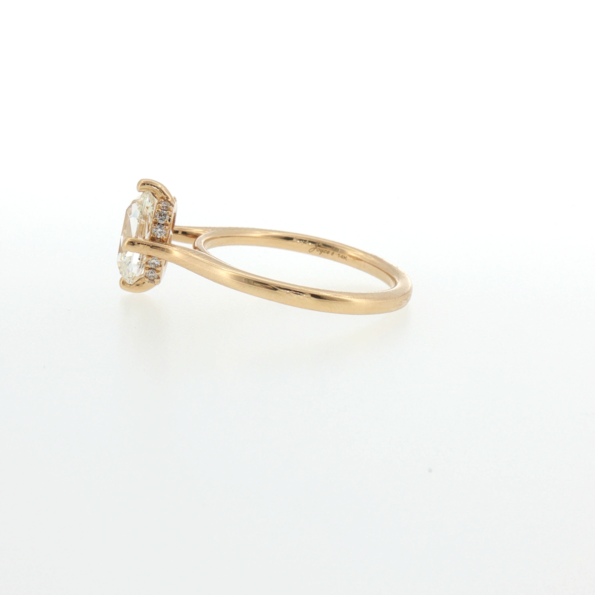 1.81ct Old Mine Cut Cuhsion Shaped Diamond Engagement Ring
