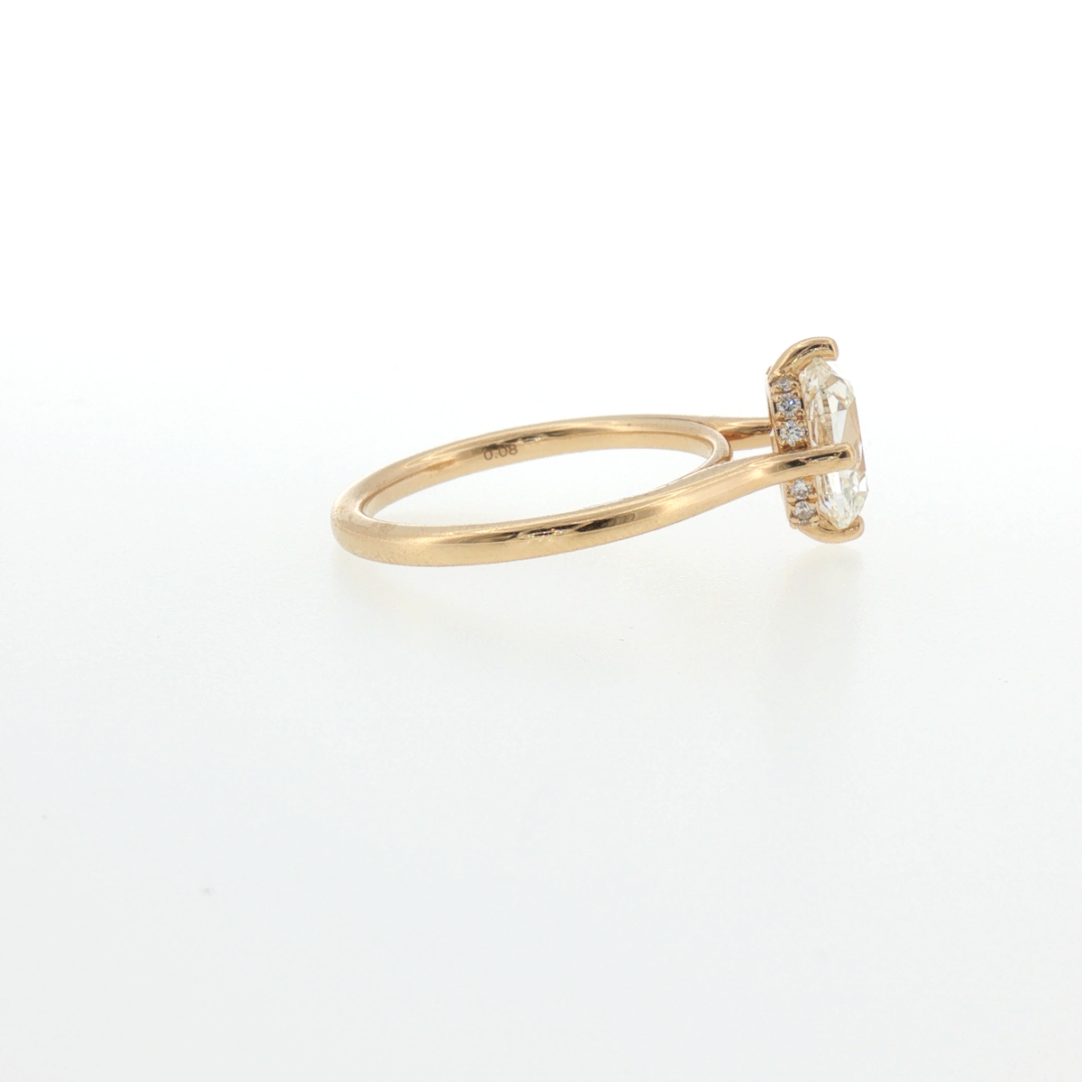 1.81ct Old Mine Cut Cuhsion Shaped Diamond Engagement Ring