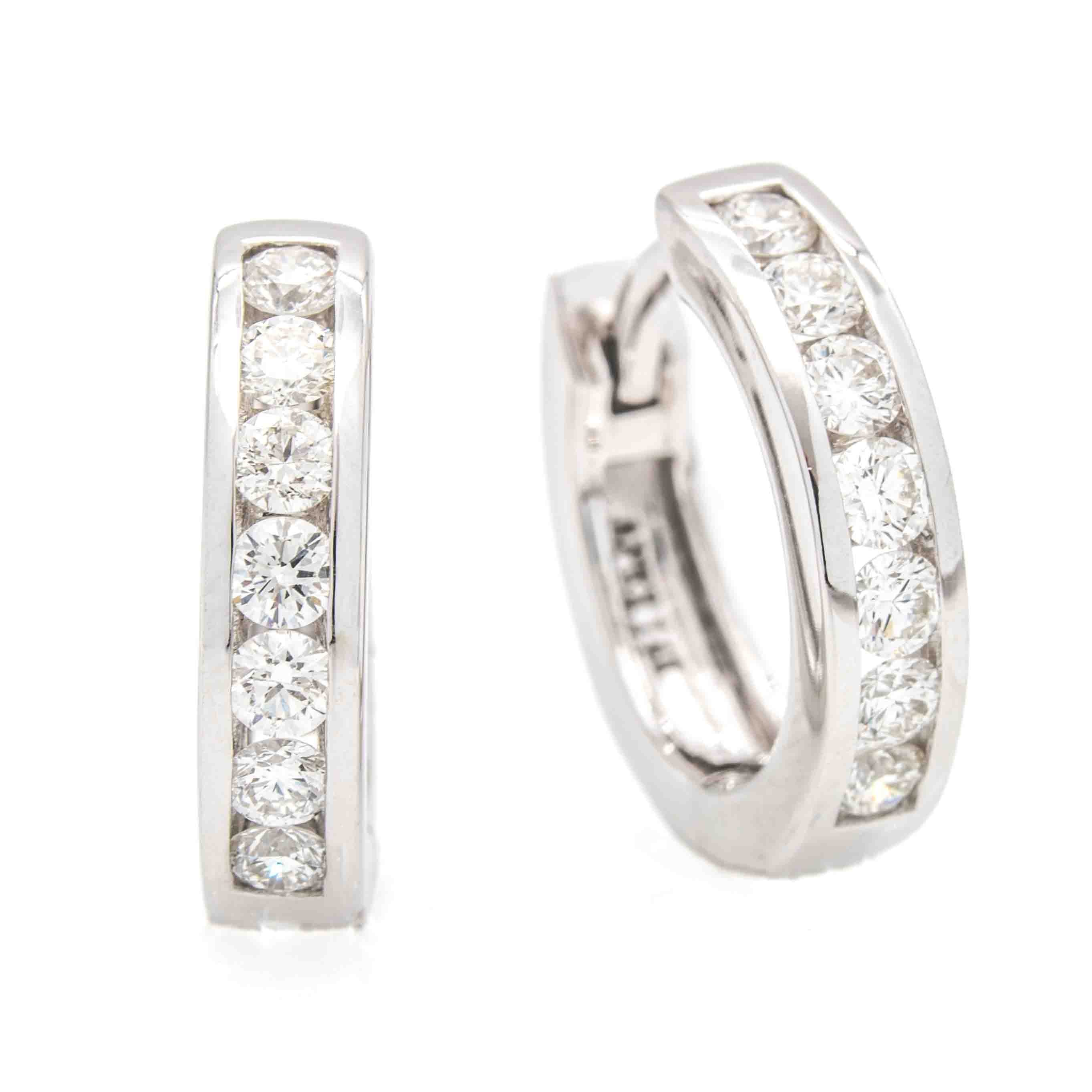 Diamond Huggie Earrings