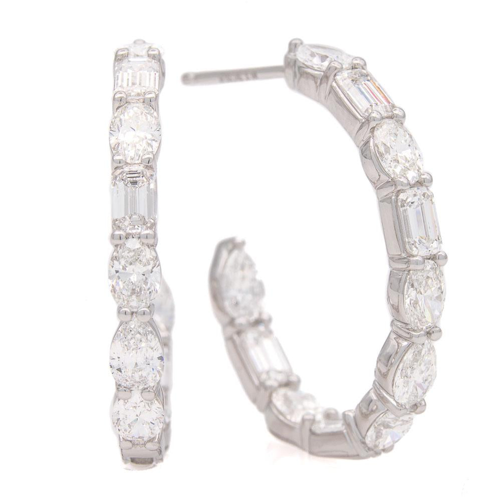 Diamond Hoop Earrings