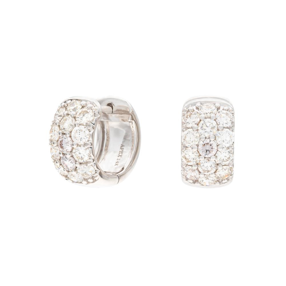 Diamond Huggie Earrings