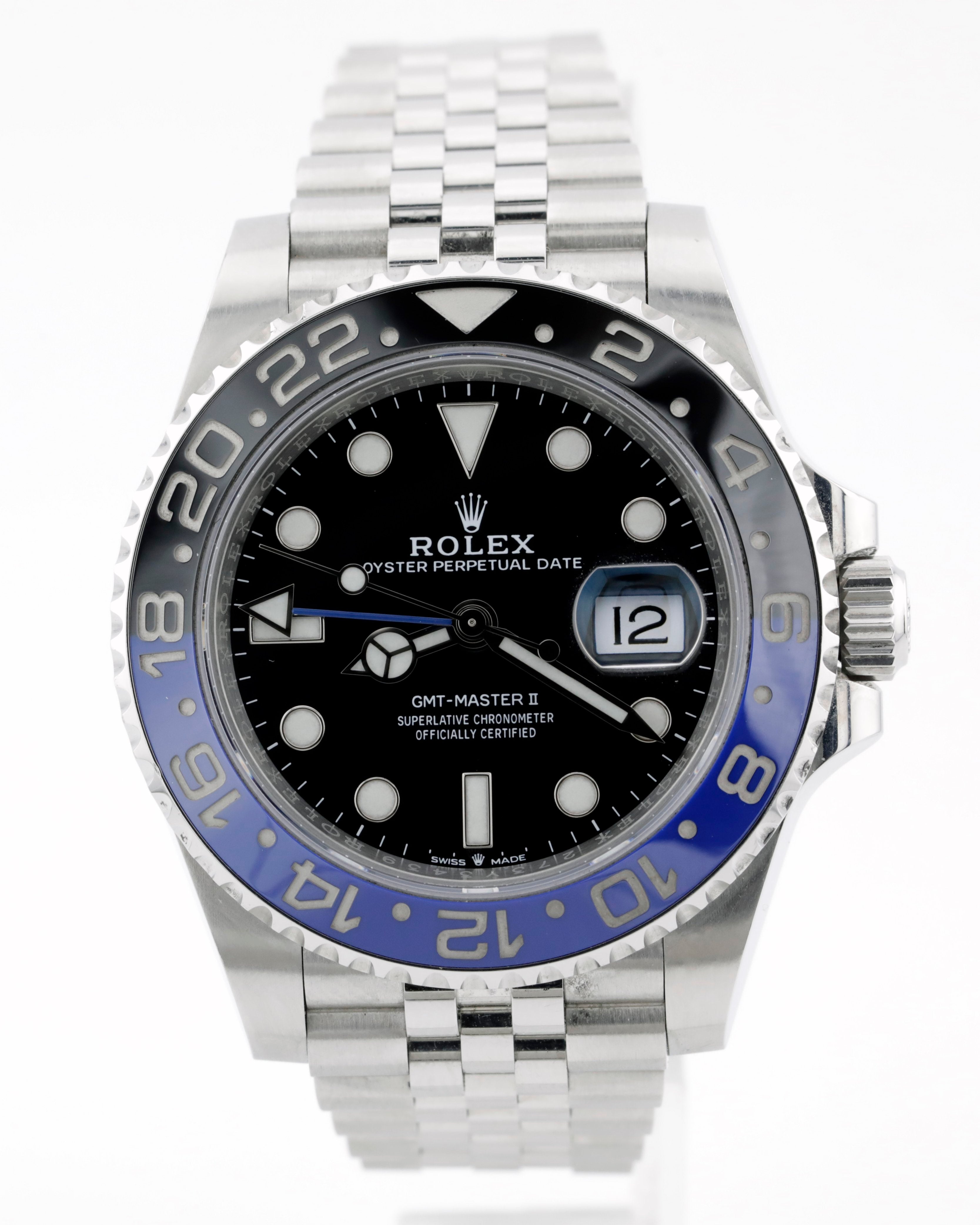 Pre Owned Rolex GMT-Master II Batgirl Ref# 126710BLNR