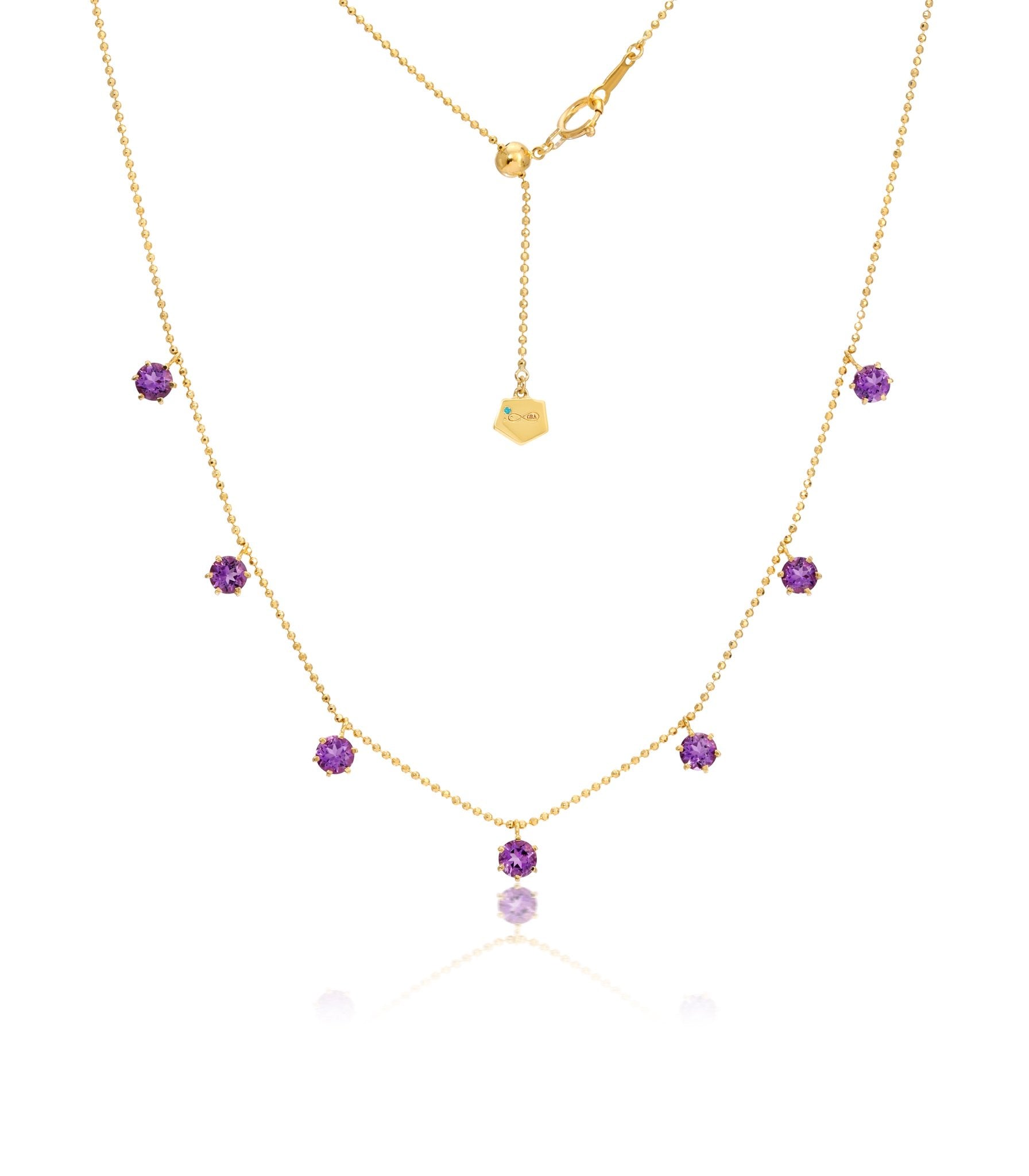 Graziela Floating Amethyst Necklace
