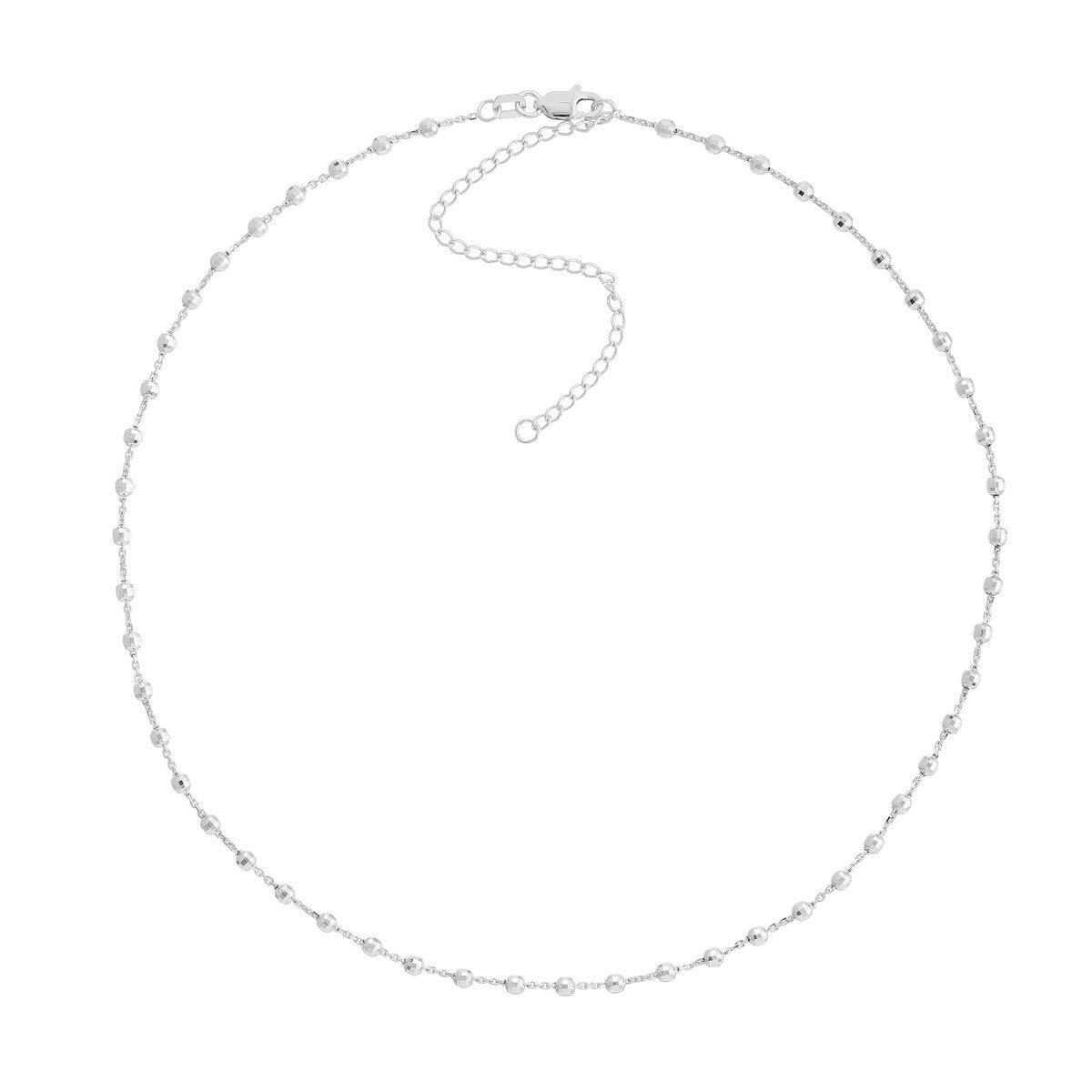Diamond Cut Beaded Necklace