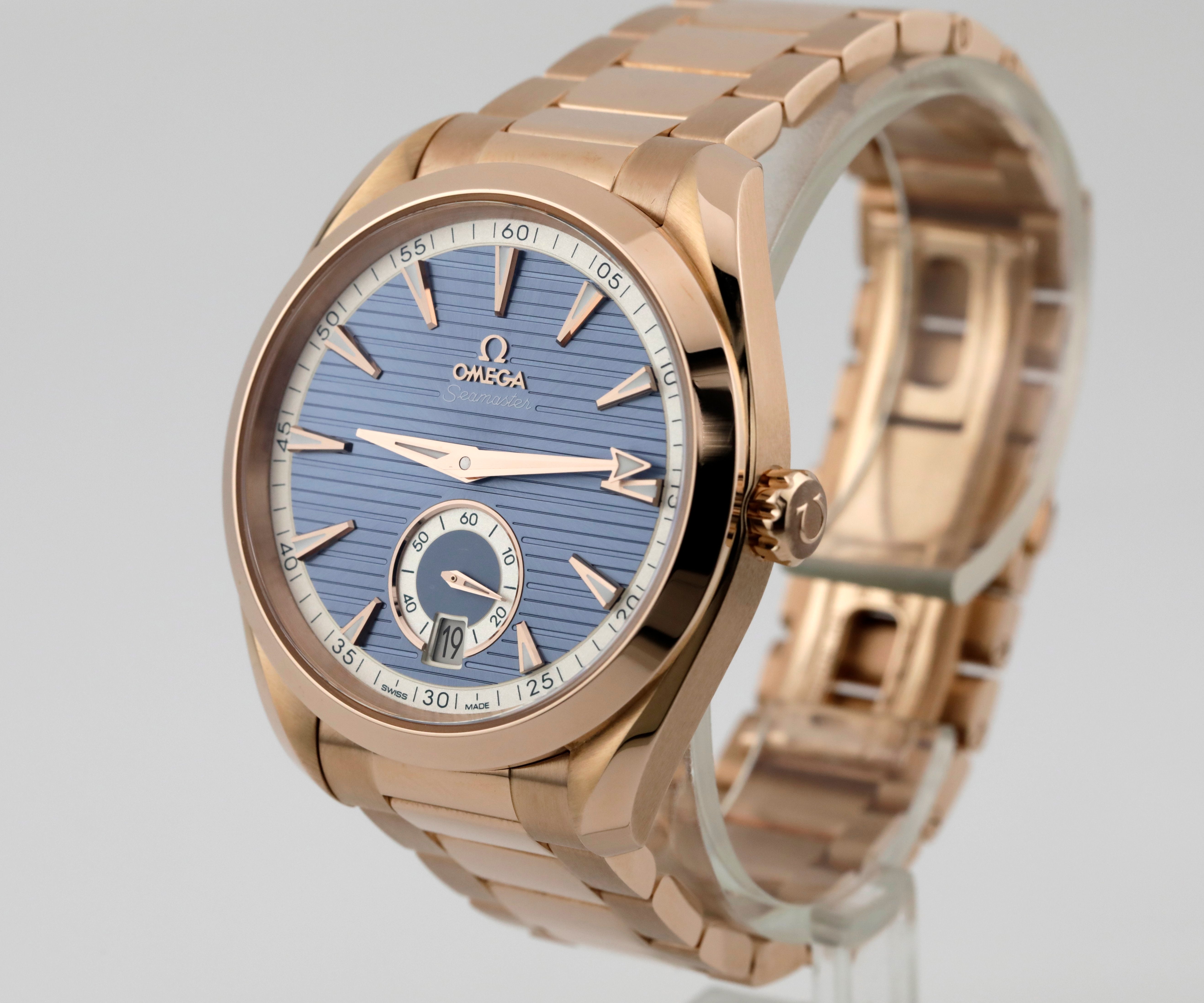 Pre-Owned Omega Seamaster Aqua Terra Small Seconds 18k Sedna Gold Ref 22050412103001