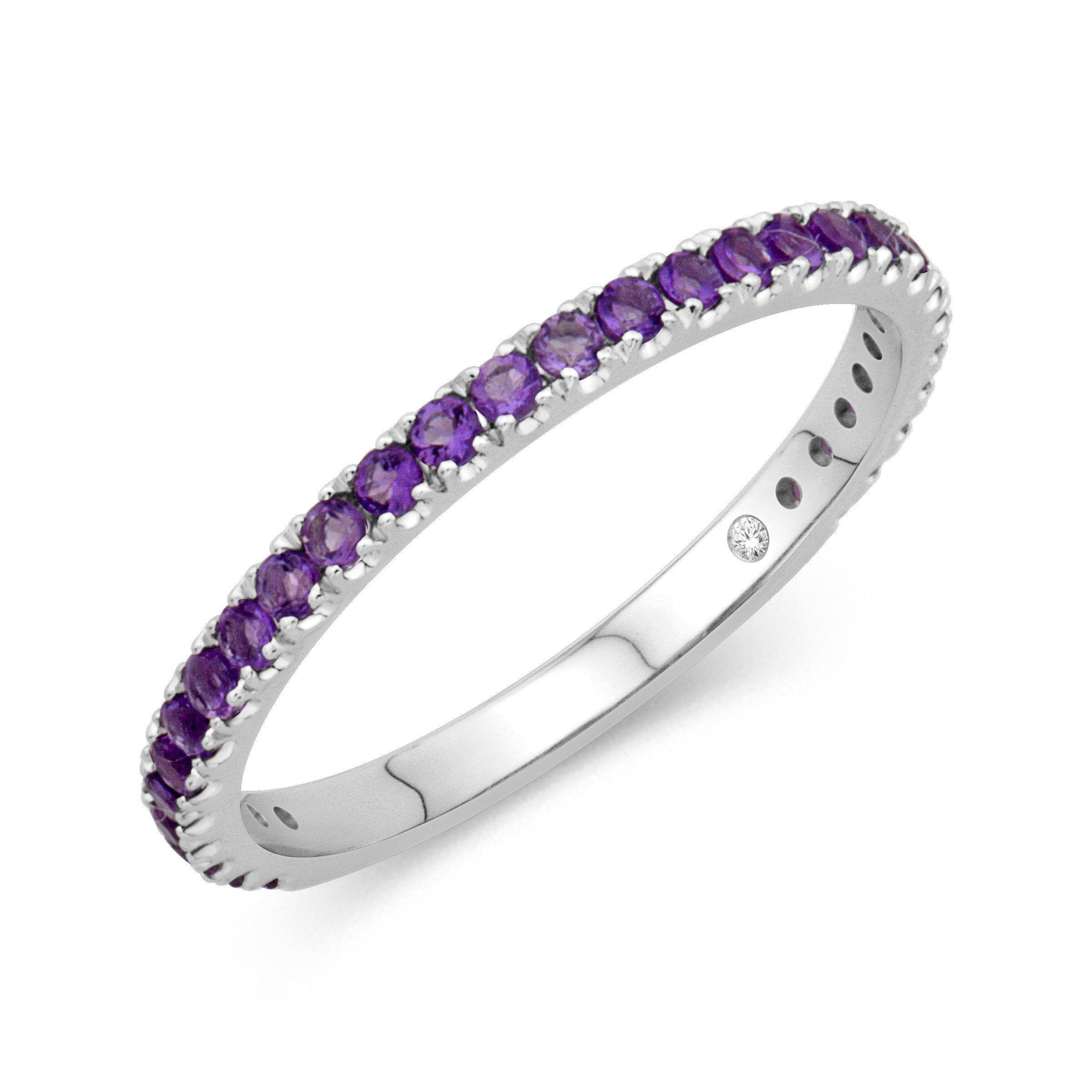 Amethyst Birthstone Band