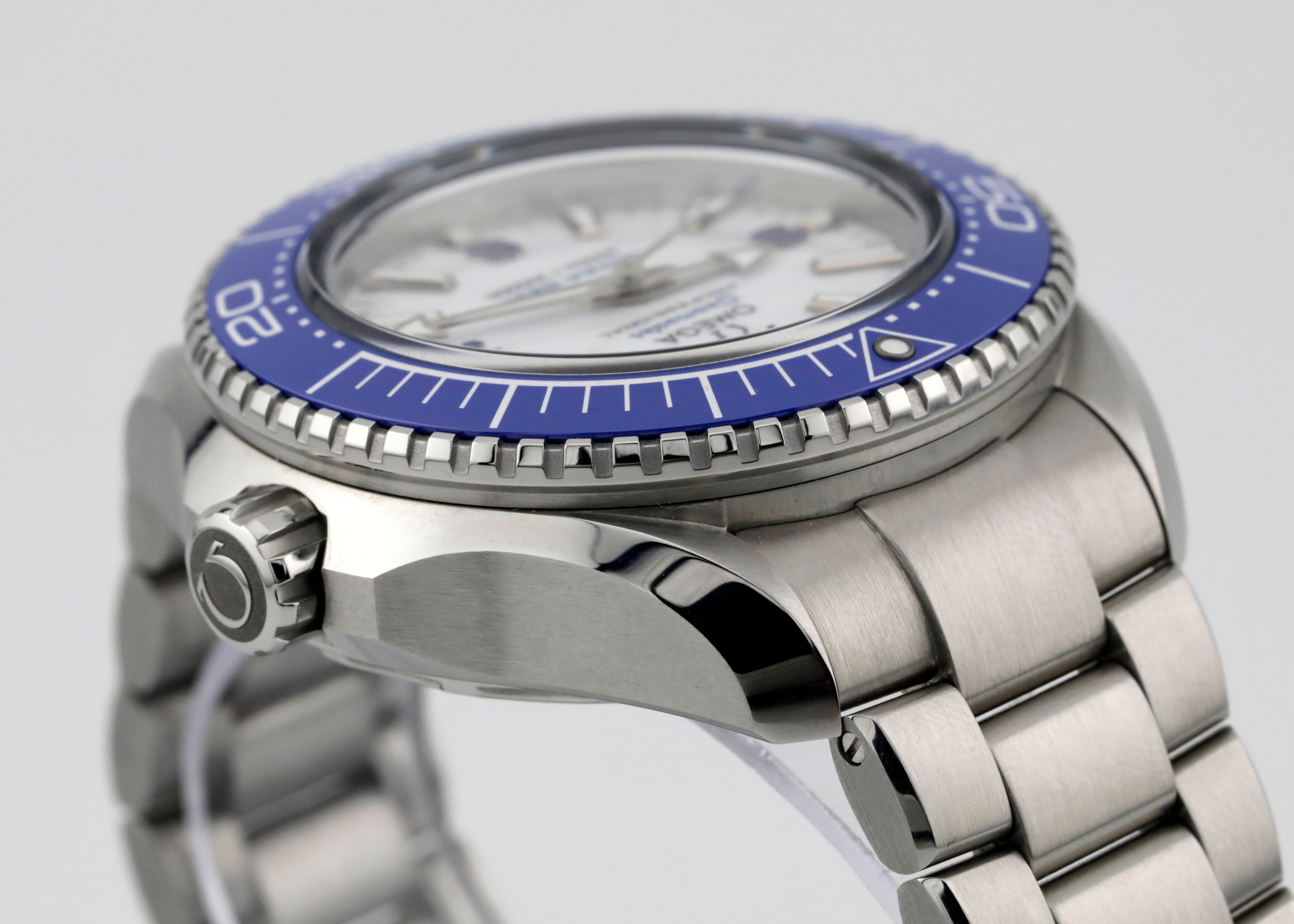 Pre Owned Omega Seamaster Planet Ocean 6000m Ultra Deep w/ bracelet and rubber Ref# 21532462104001