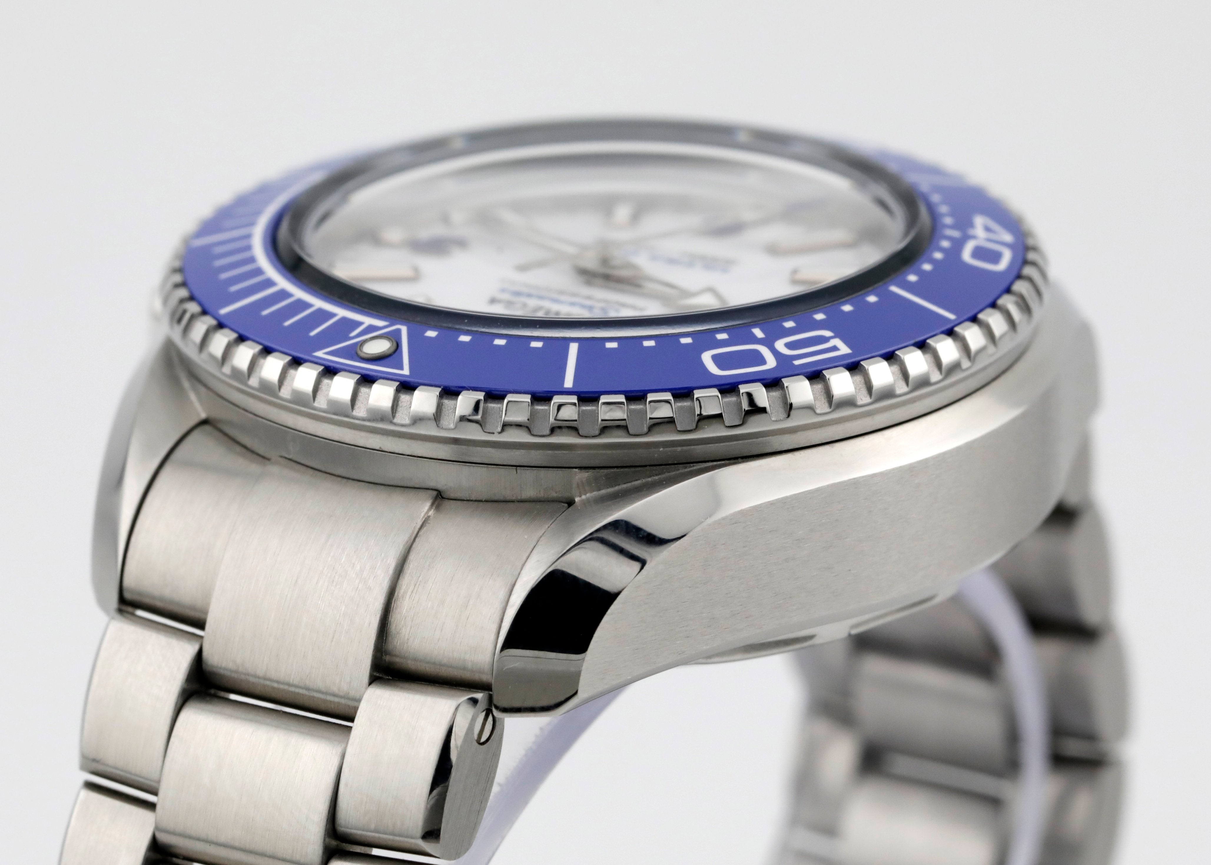 Pre Owned Omega Seamaster Planet Ocean 6000m Ultra Deep w/ bracelet and rubber Ref# 21532462104001