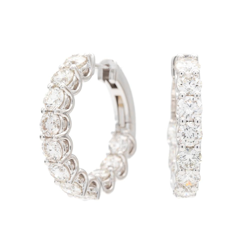 Diamond Hoop Earrings