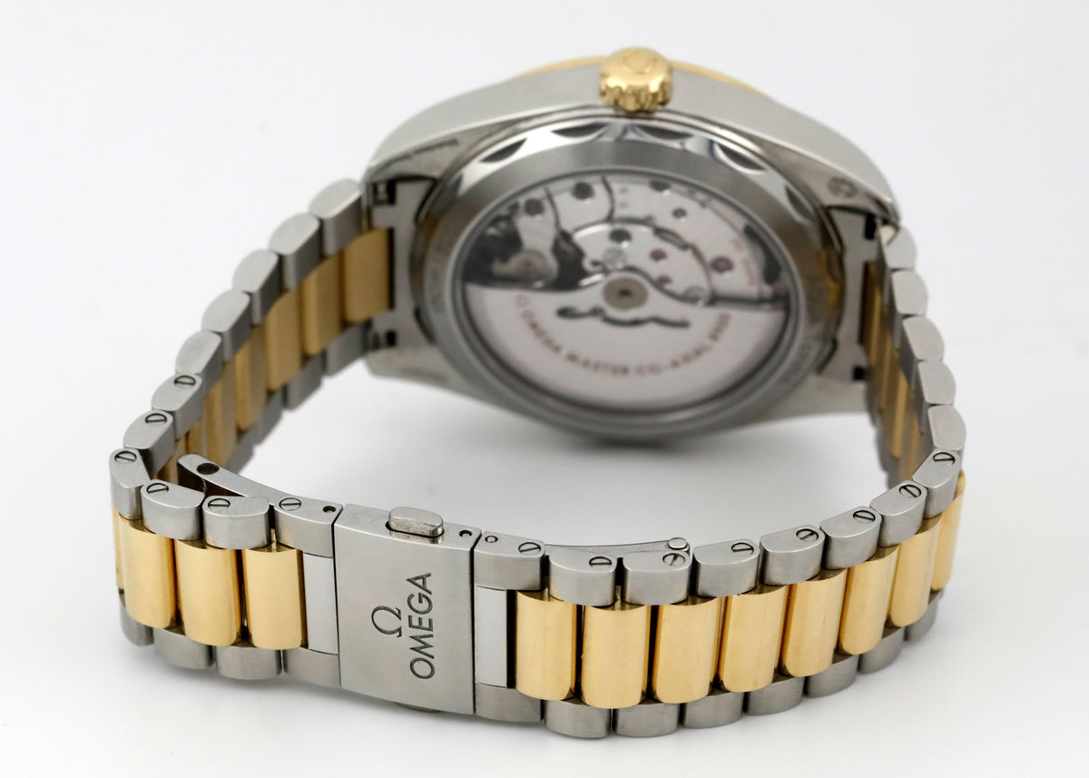 Pre Owned Omega Seamaster Aqua Terra Two Tone 18k Moonshine Gold Ref# 22020412101001