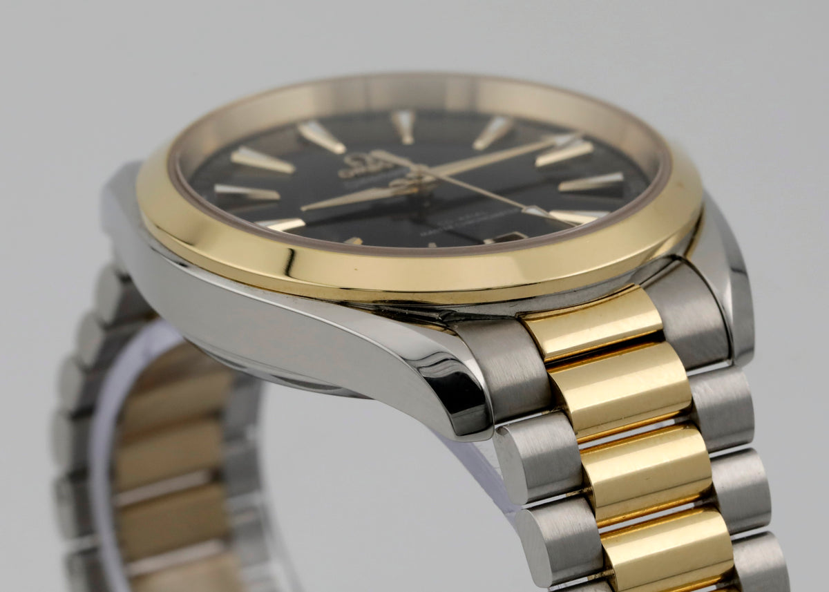 Pre Owned Omega Seamaster Aqua Terra Two Tone 18k Moonshine Gold Ref# 22020412101001
