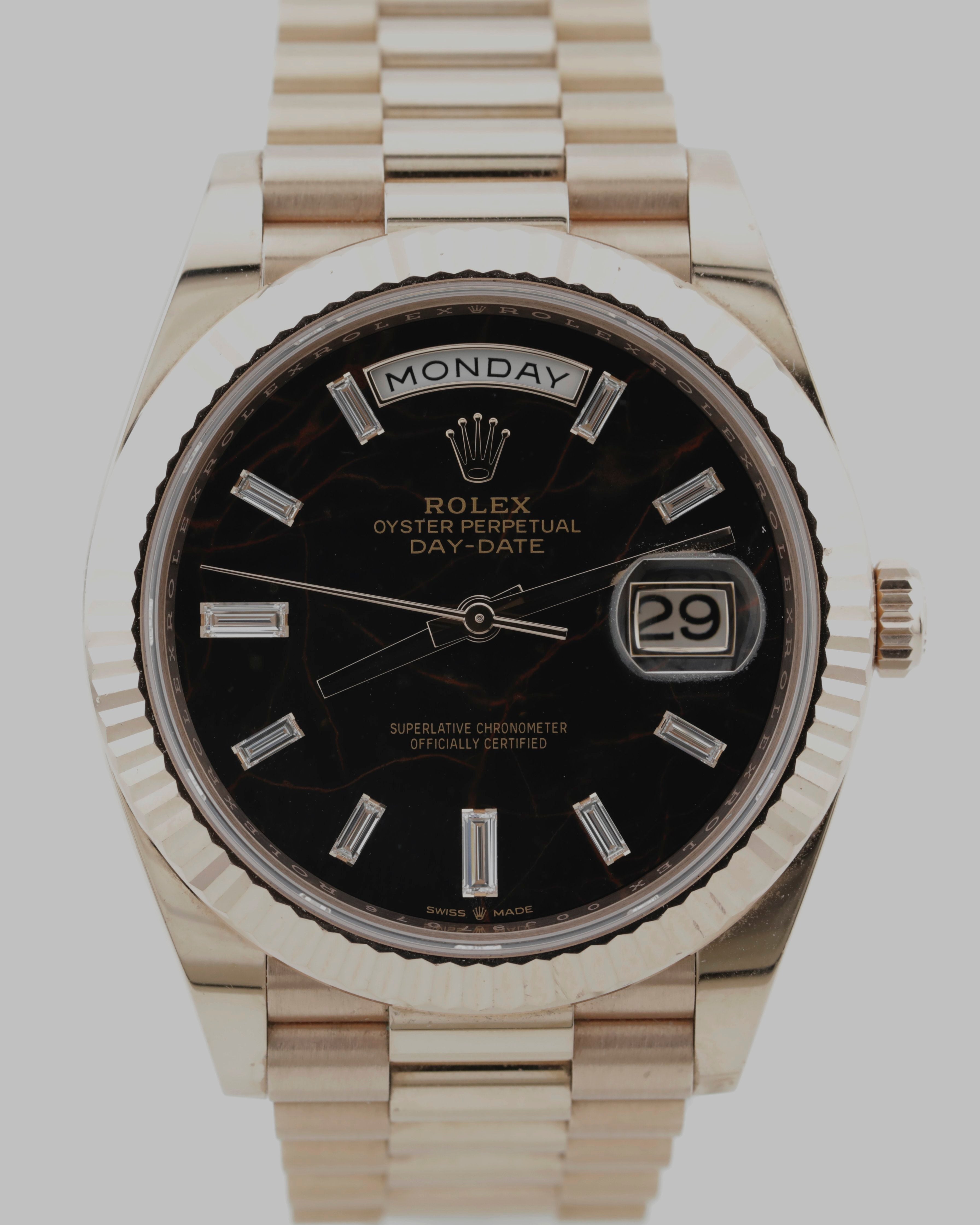 Pre Owned Rolex Day-Date 40 Eisenkiesel Dial Ref# 228235