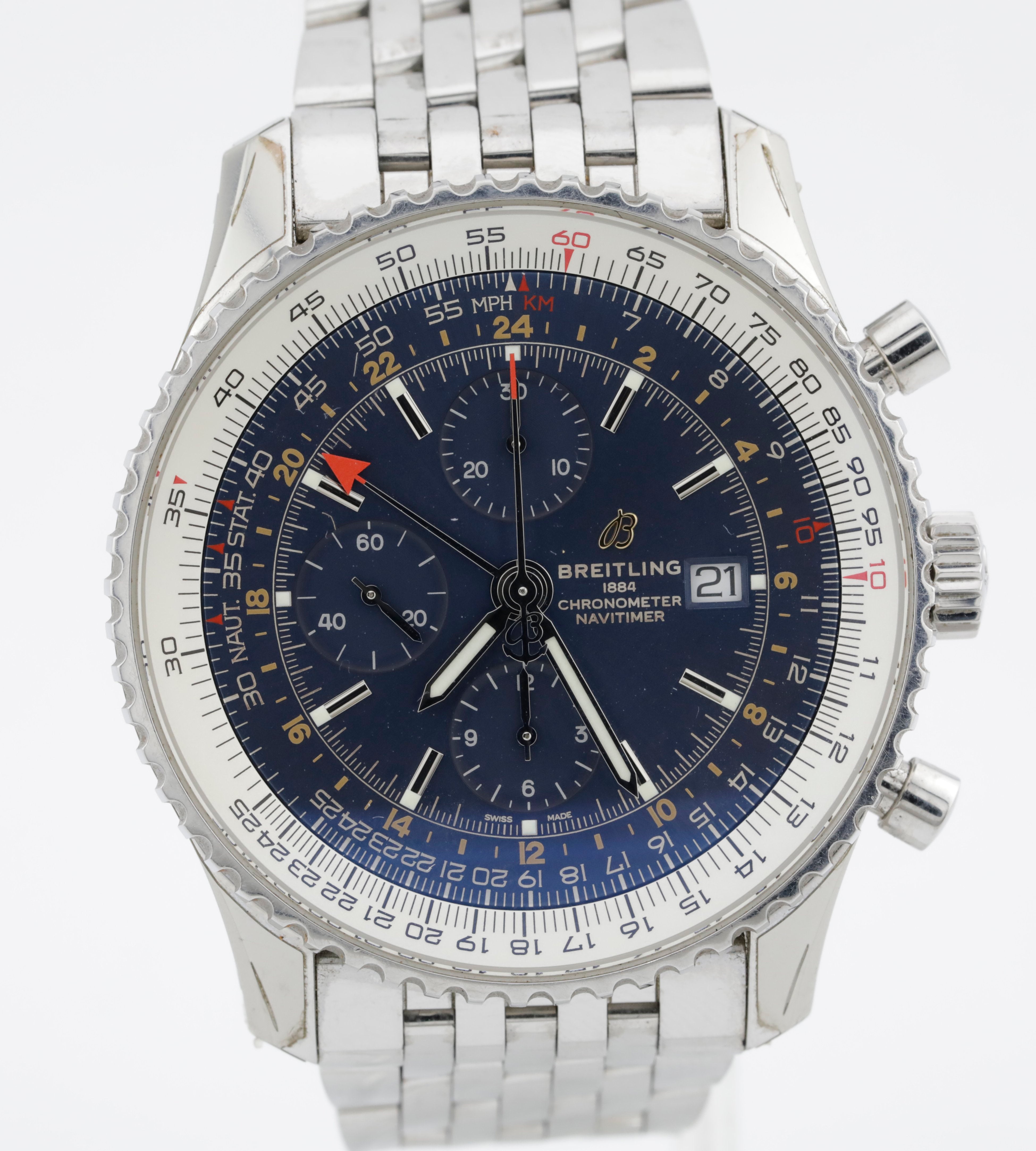 Pre Owned Breitling Navitimer GMT 46 Ref# A24322121C2X2