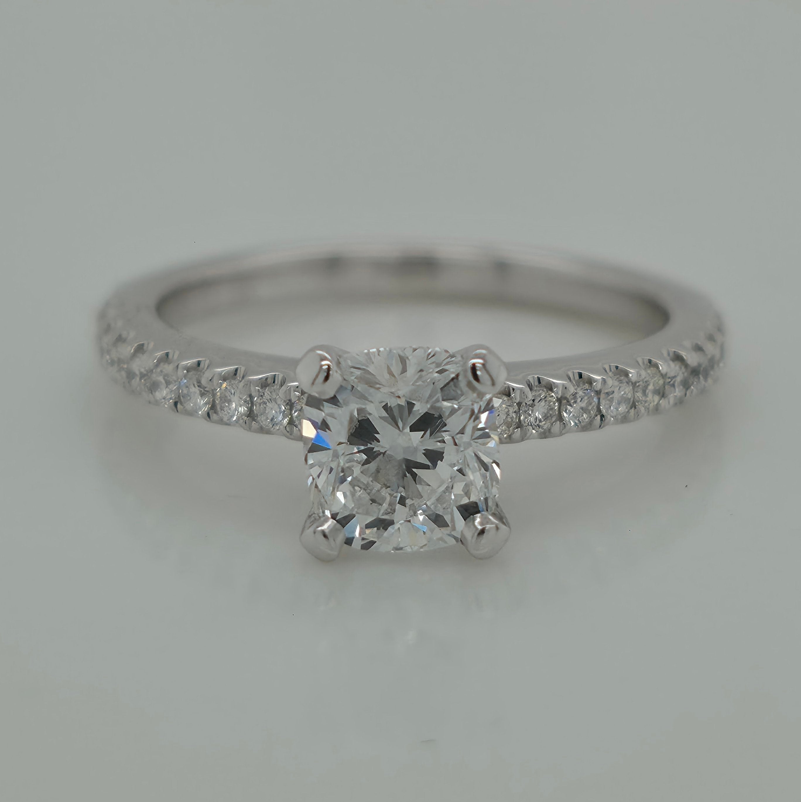 1.01ct Cushion Shaped Diamond Engagement Ring