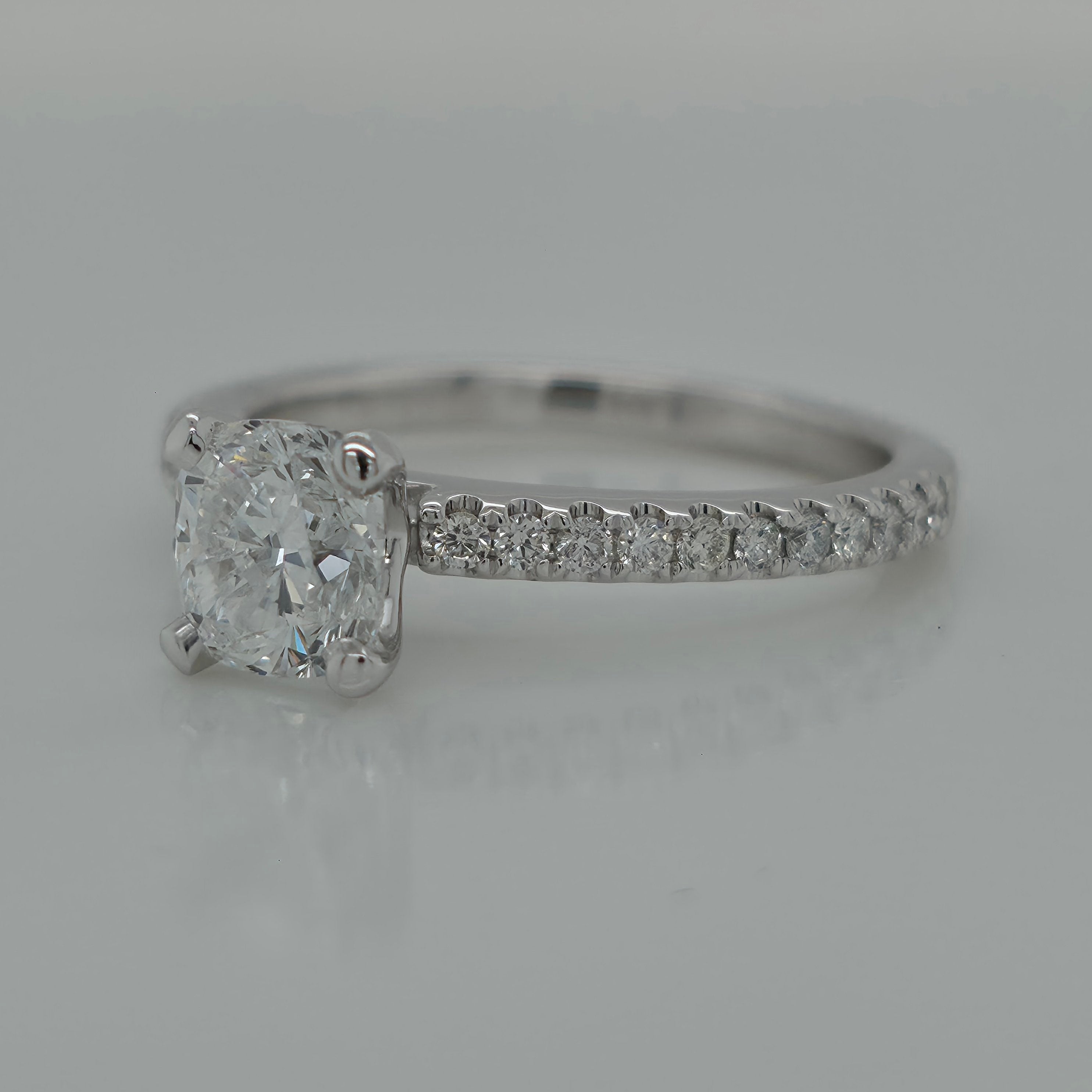 1.01ct Cushion Shaped Diamond Engagement Ring
