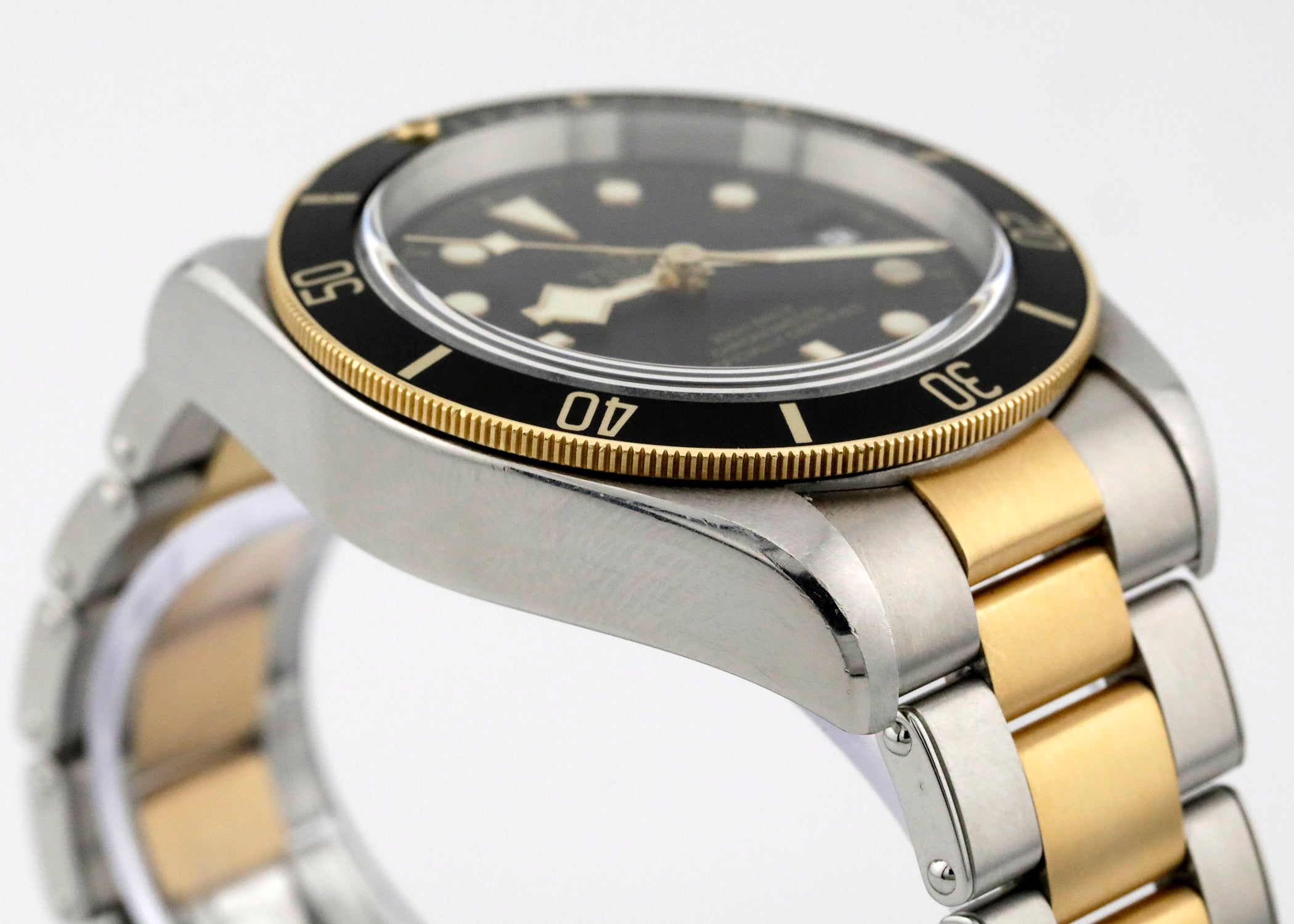 Pre-Owned Tudor Heritage Black Bay Two Tone Yellow Gold Ref# 79733N