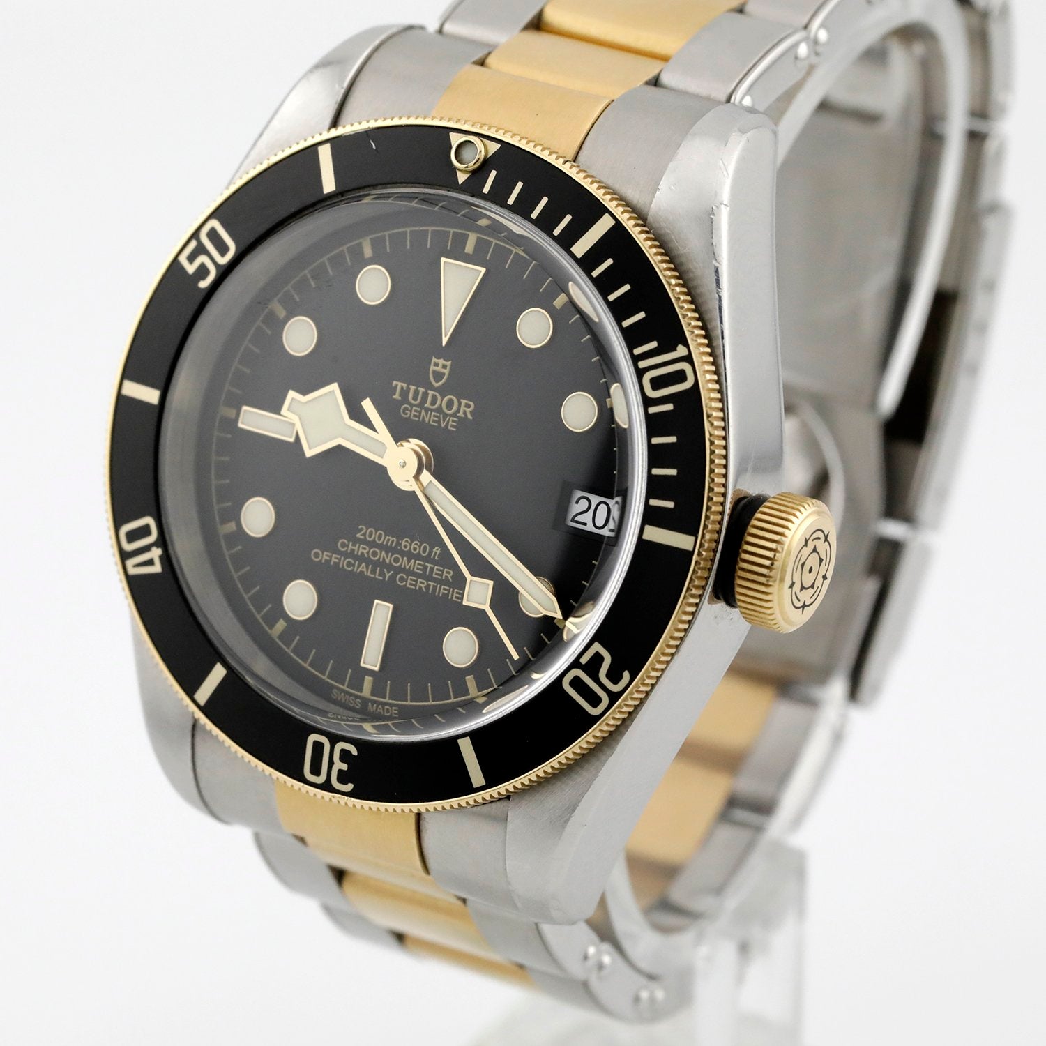 Pre-Owned Tudor Heritage Black Bay Two Tone Yellow Gold Ref# 79733N