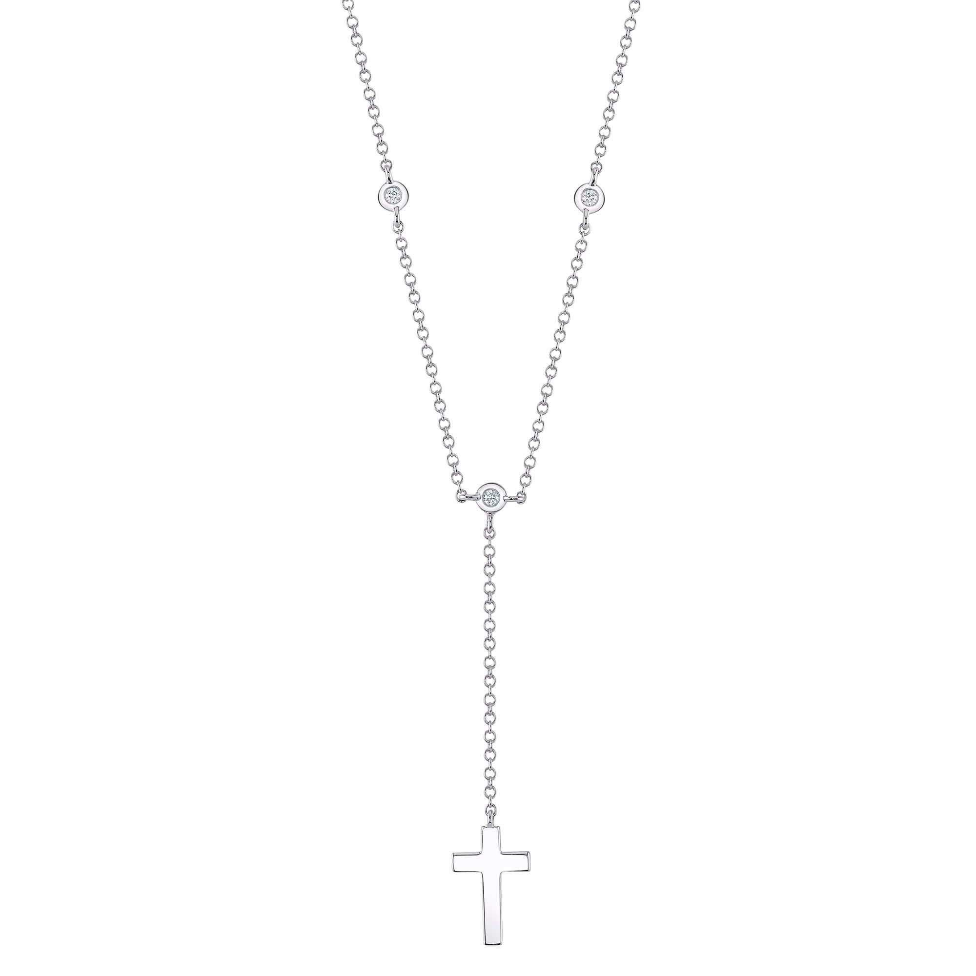 Shy Creation Lariat Cross Necklace