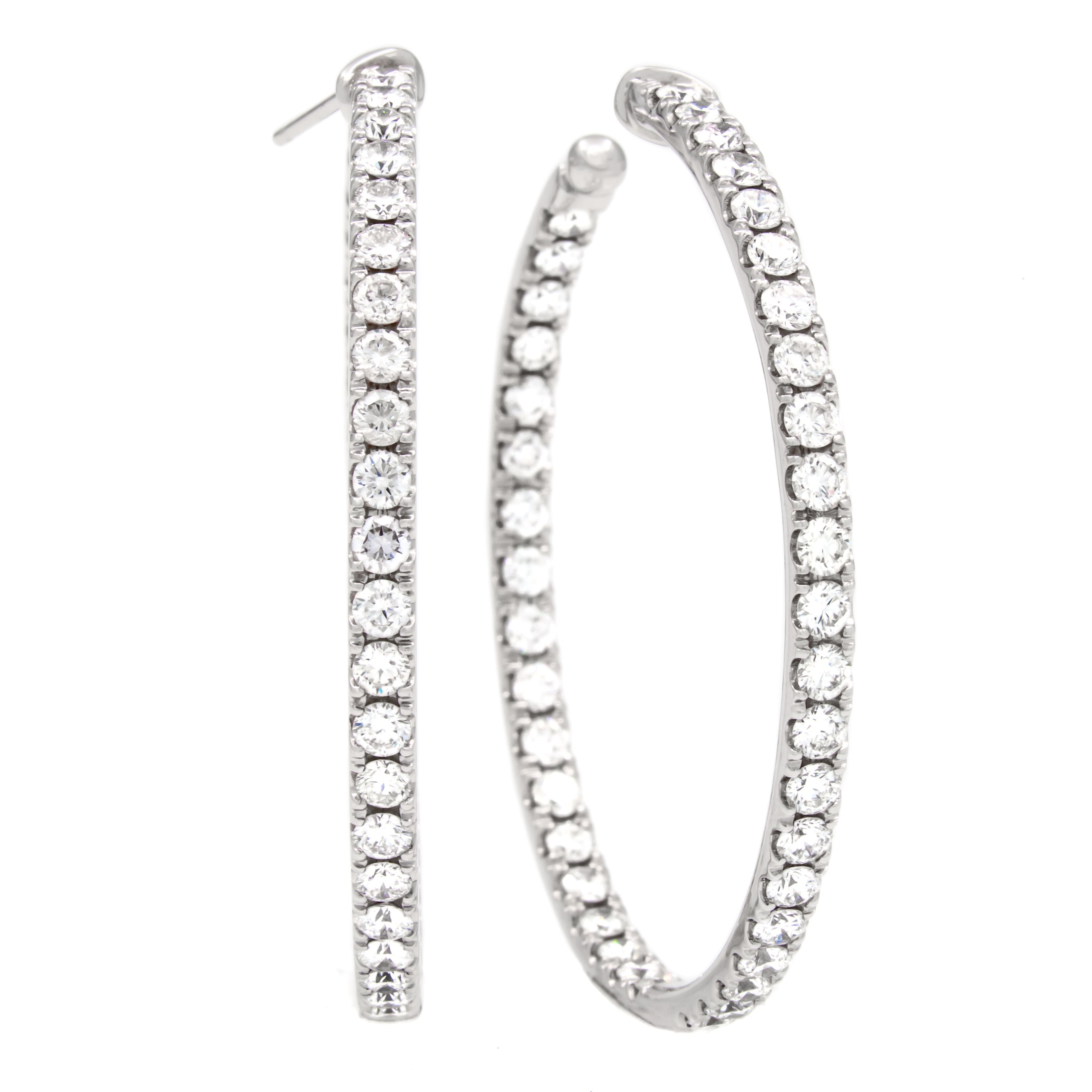 Diamond Hoop Earrings