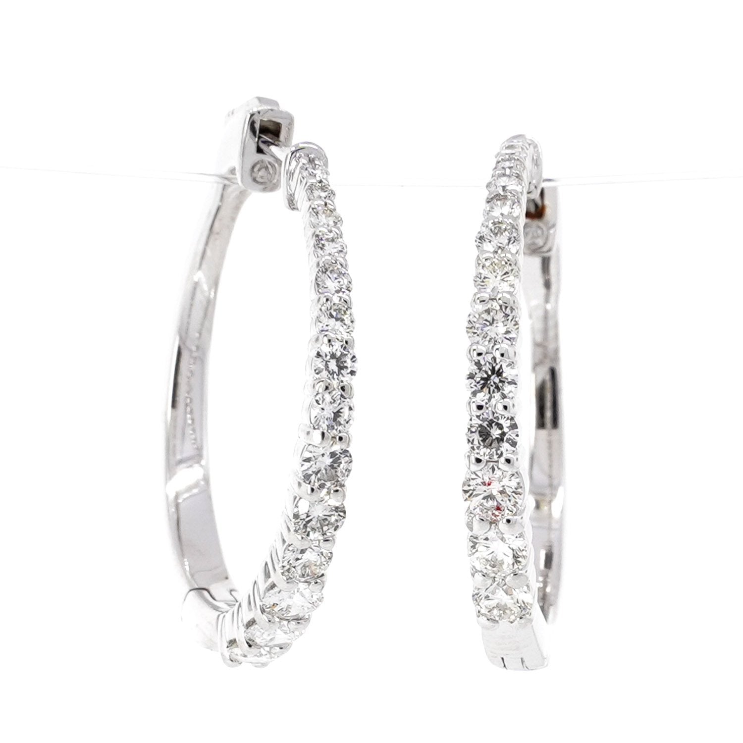 Diamond Hoop Earrings