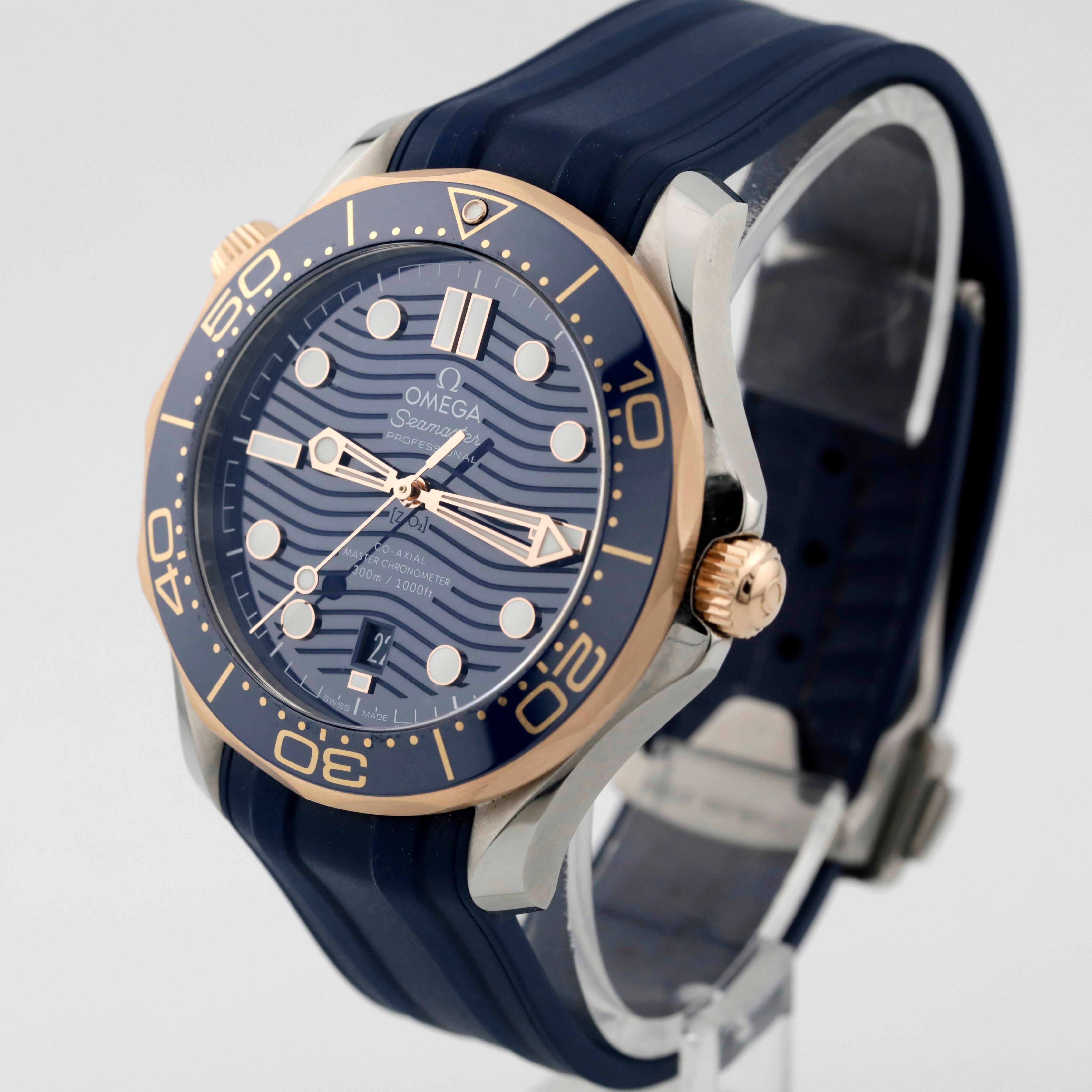 Pre Owned Omega Seamaster Diver 300m Two Tone Ref# 21022422003002