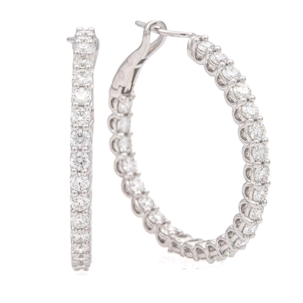 Diamond Hoop Earrings