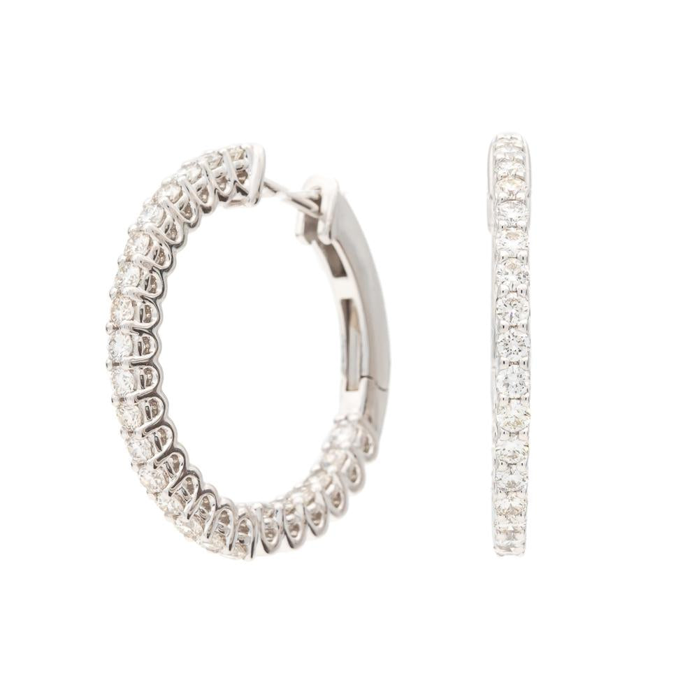 Diamond Hoop Earrings