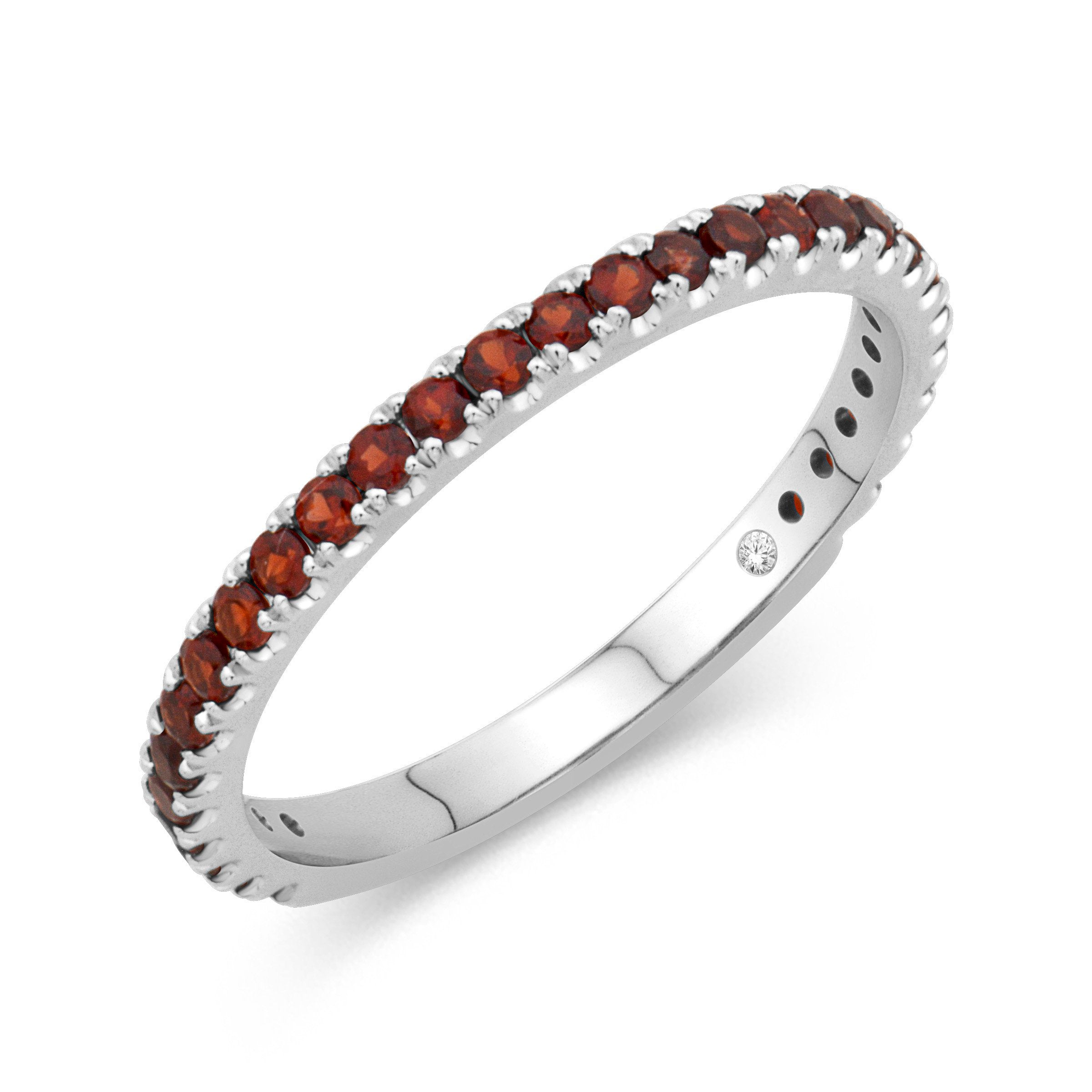 Garnet Birthstone Band