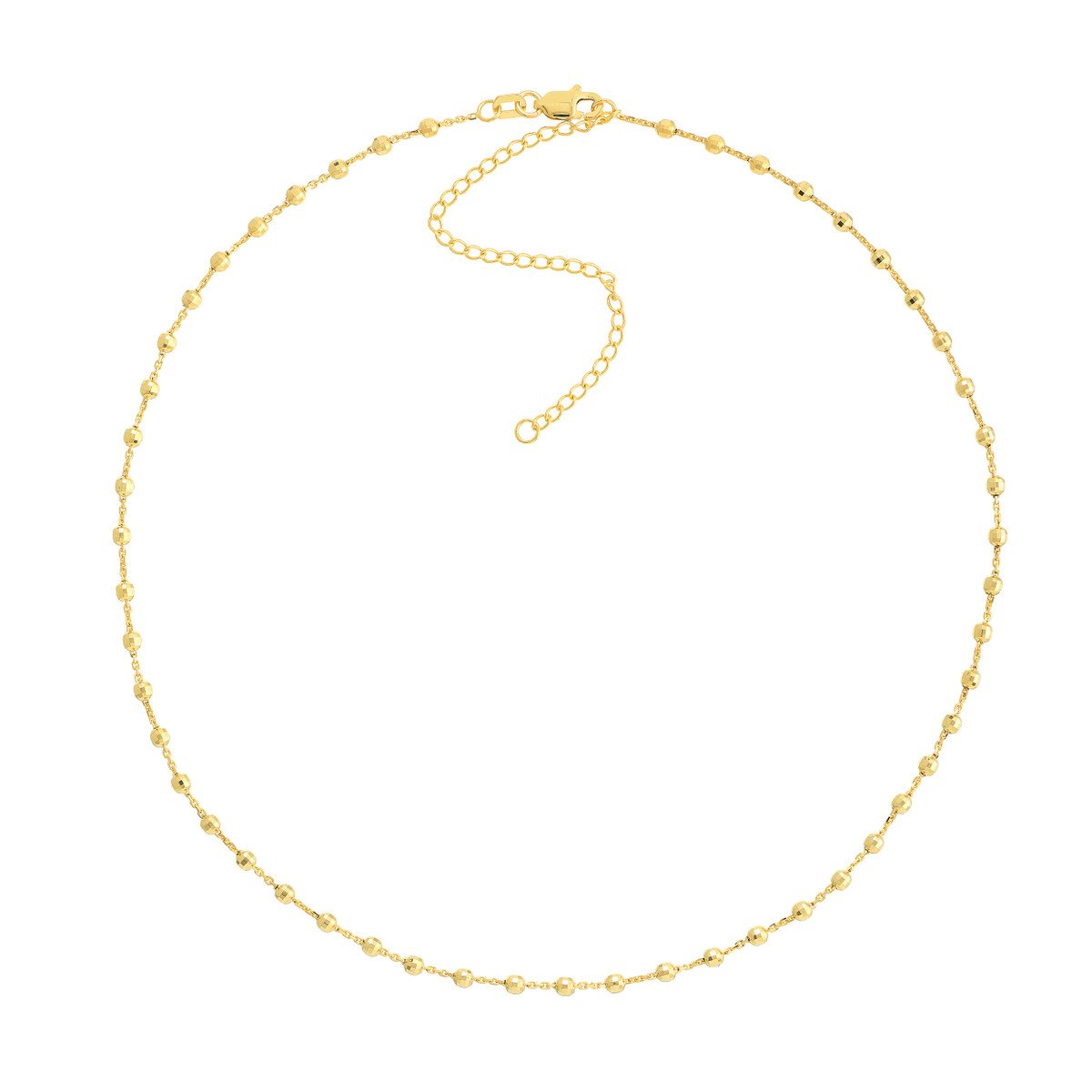 Diamond Cut Beaded Necklace