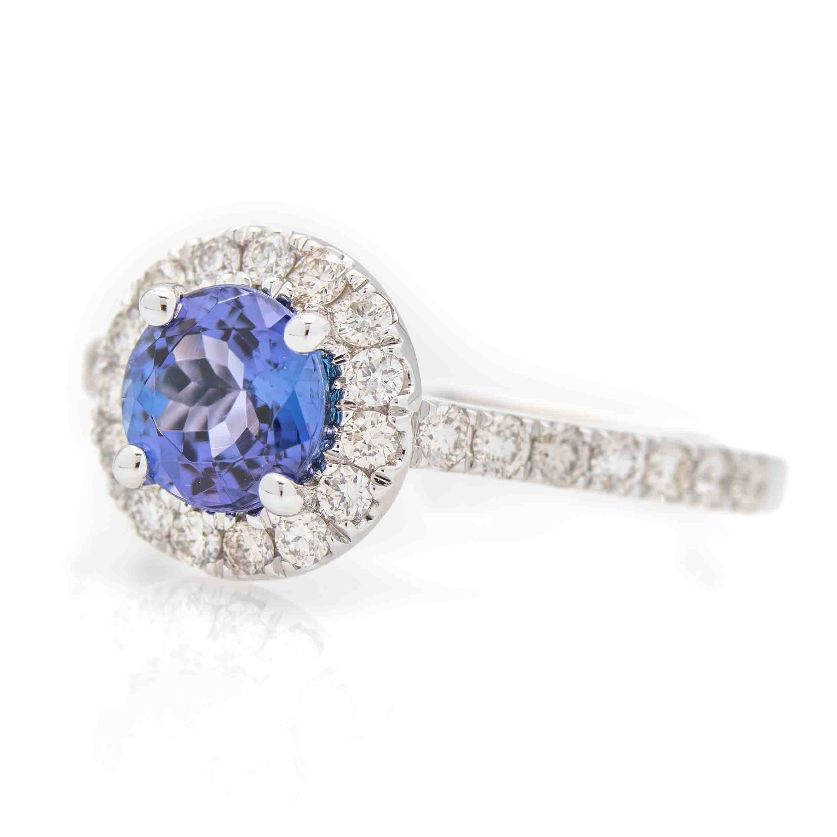 Diamond and Tanzanite Ring