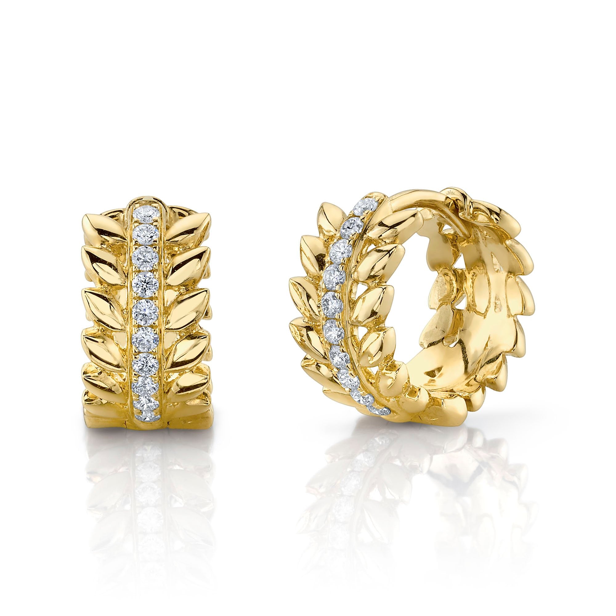 Shy Creation Diamond Huggie Earrings