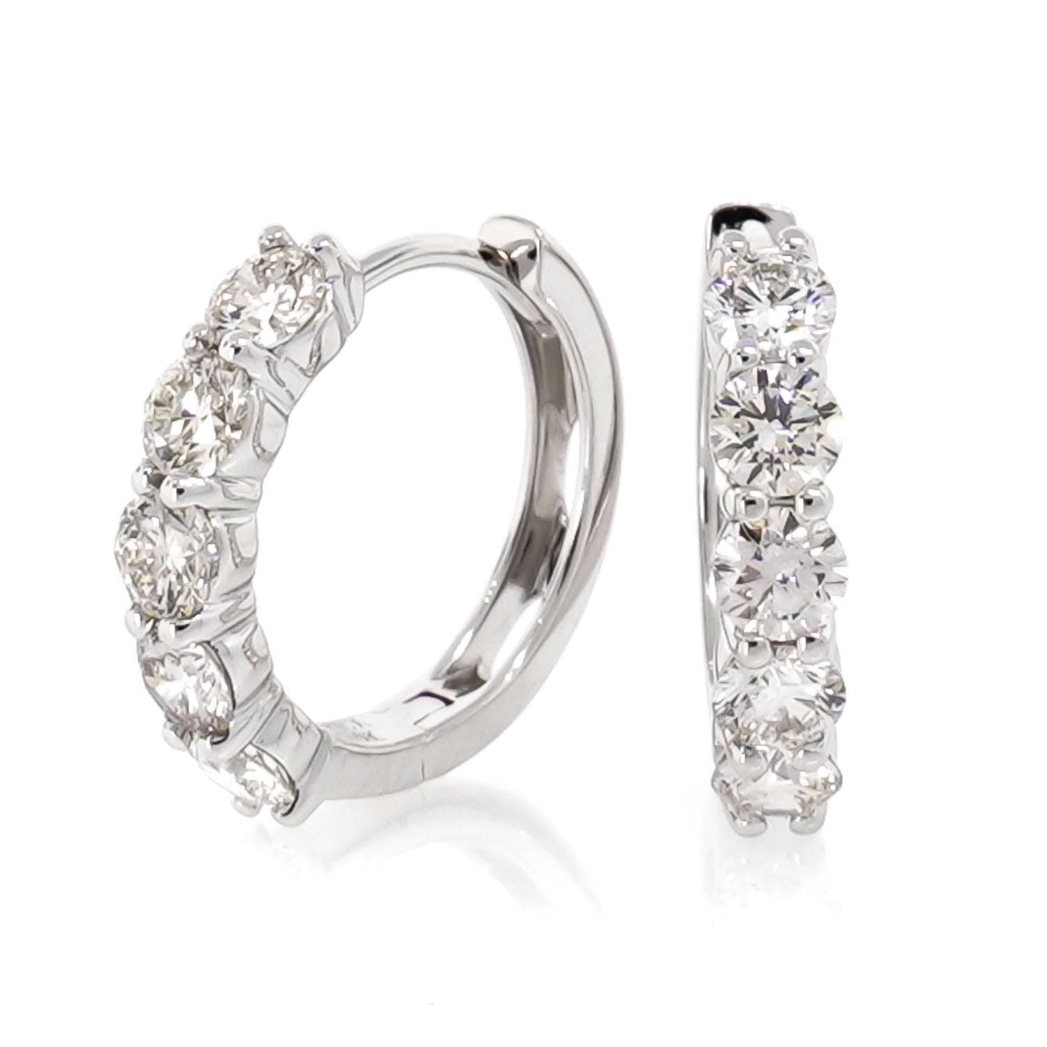 Diamond Huggie Earrings