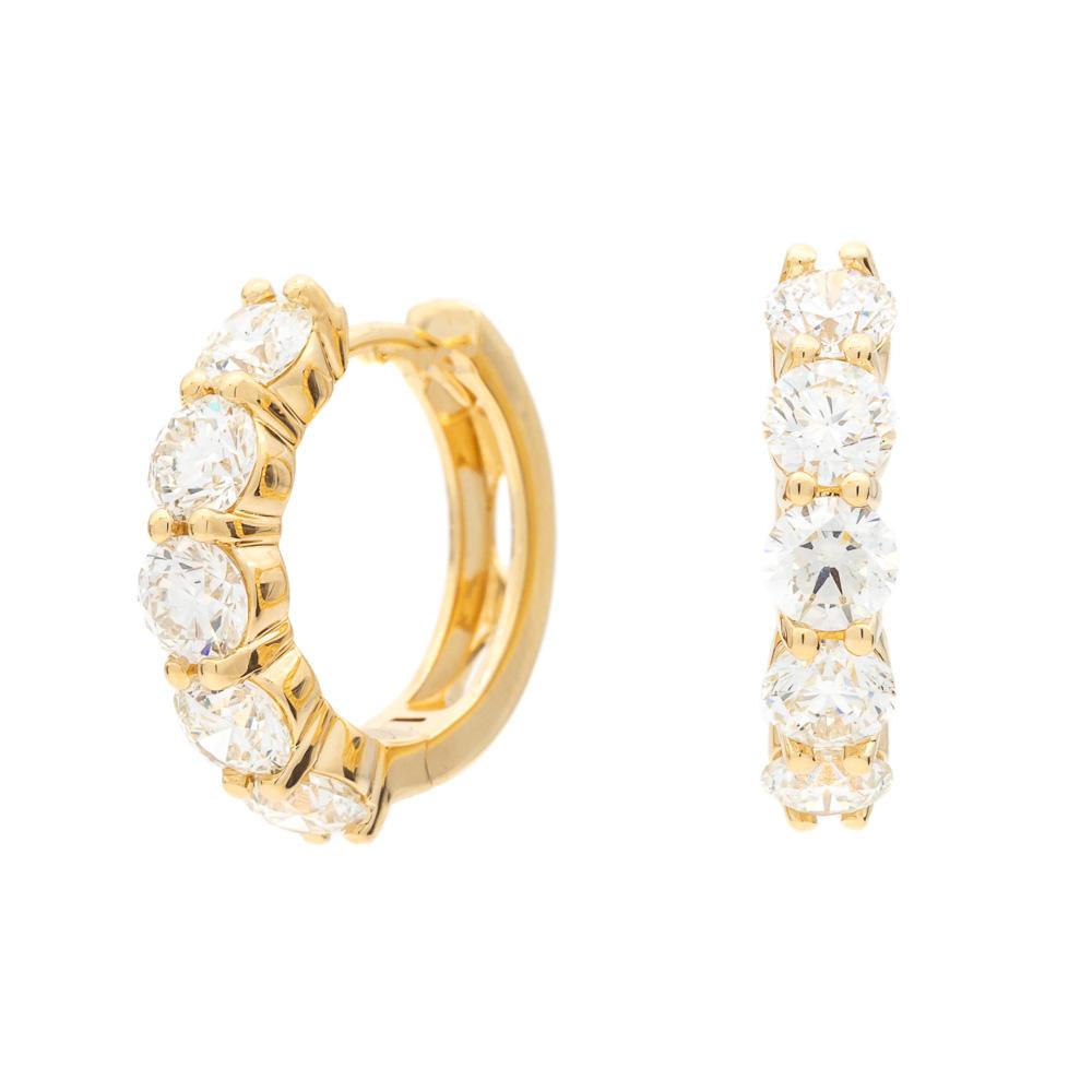 Diamond Huggie Earrings
