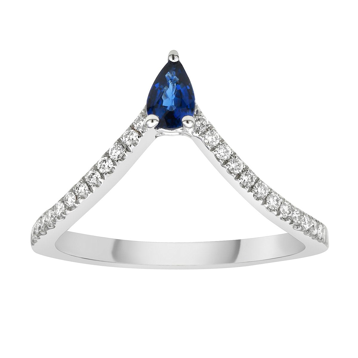 Diamond and Blue Sapphire Ring