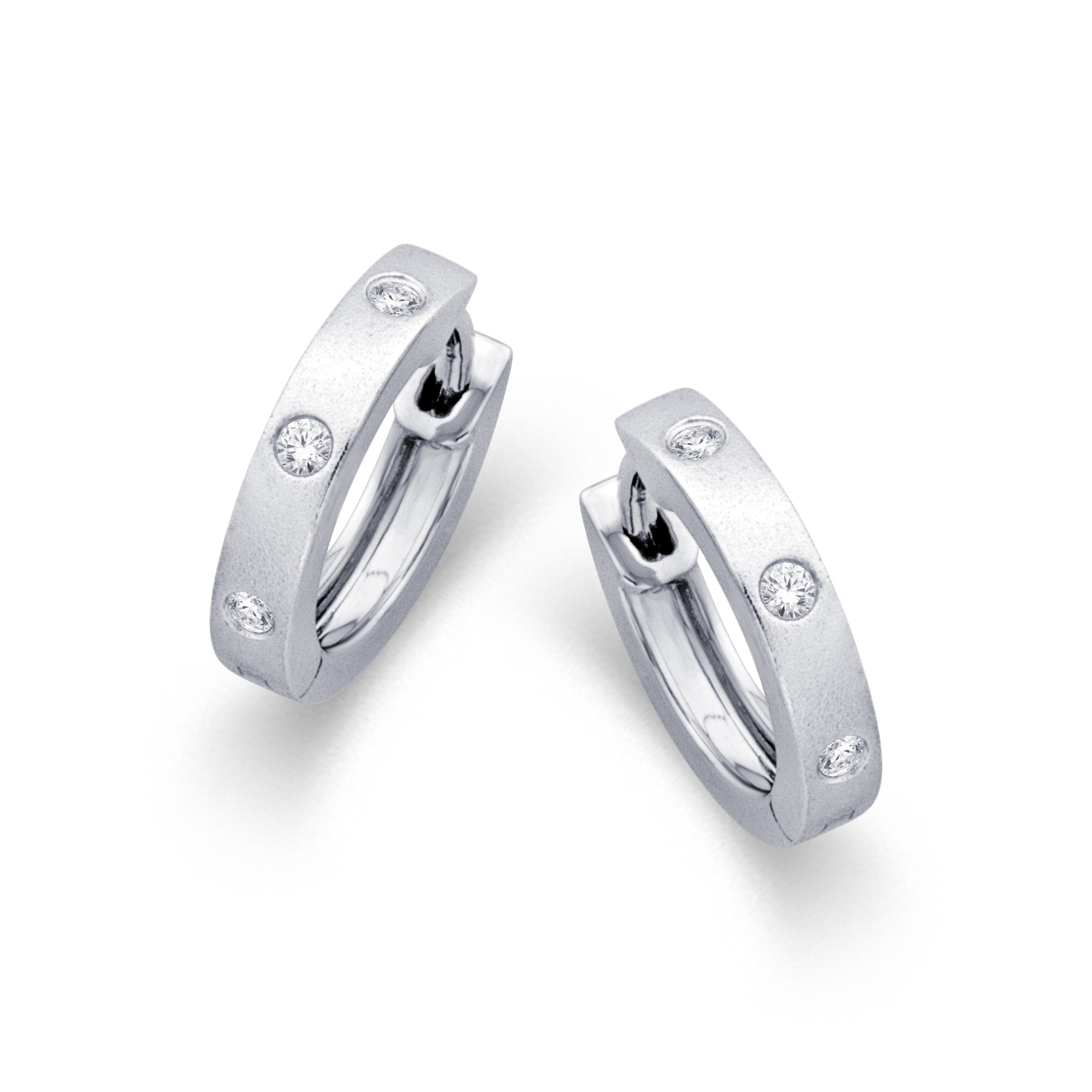 Diamond Huggie Earrings