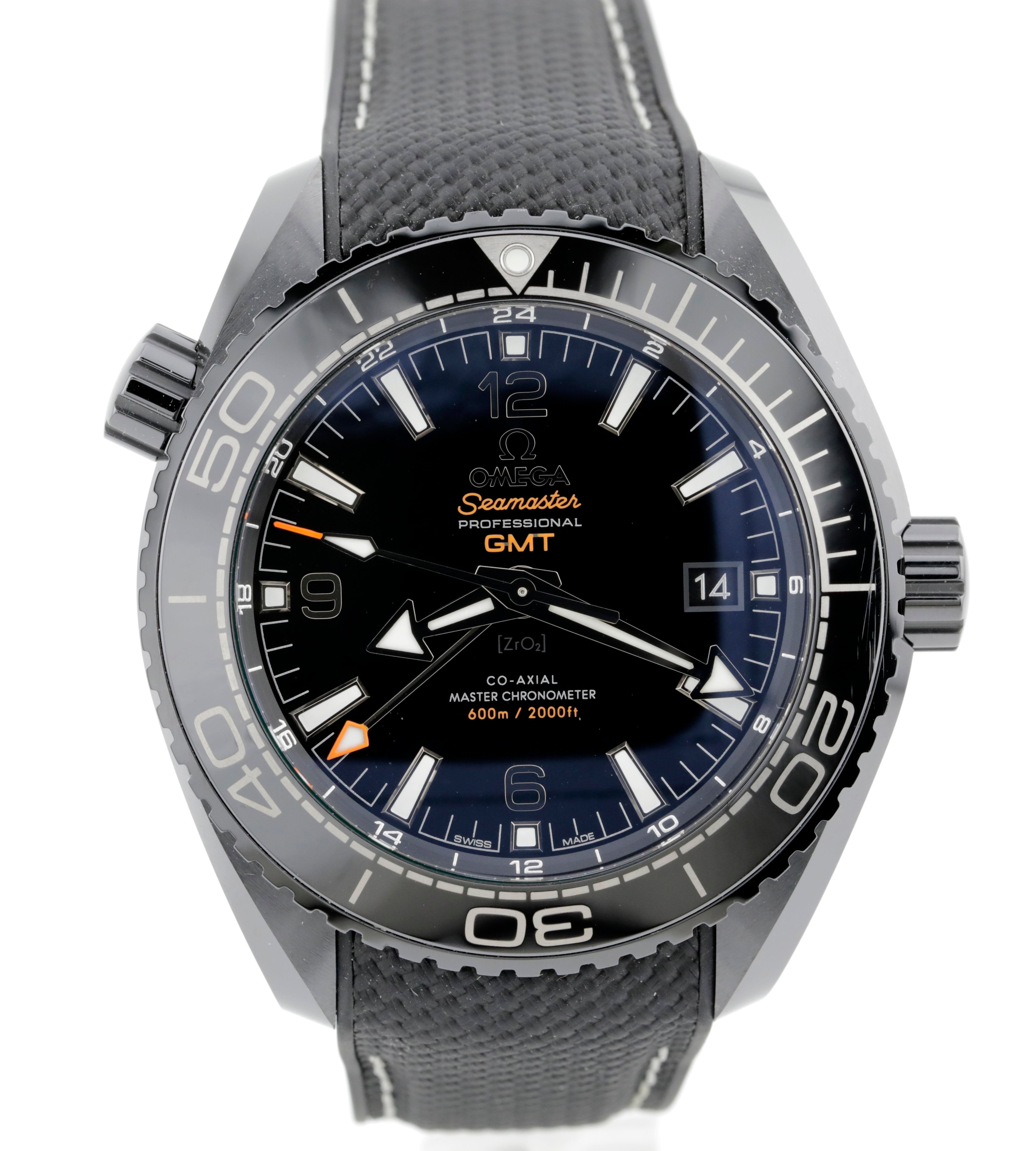 Pre Owned Omega Seamaster Planet Ocean Deep Black, 45.5MM Ref. 21592462201001