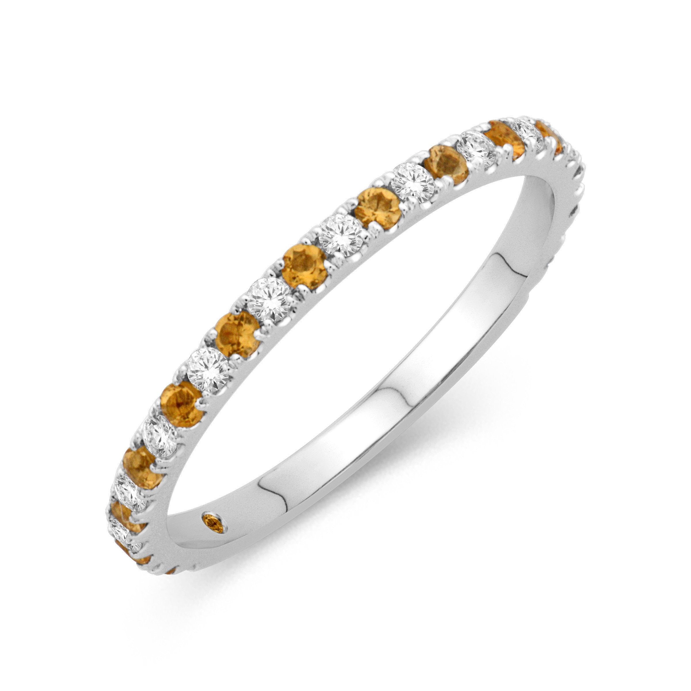 Diamond and Citrine Band